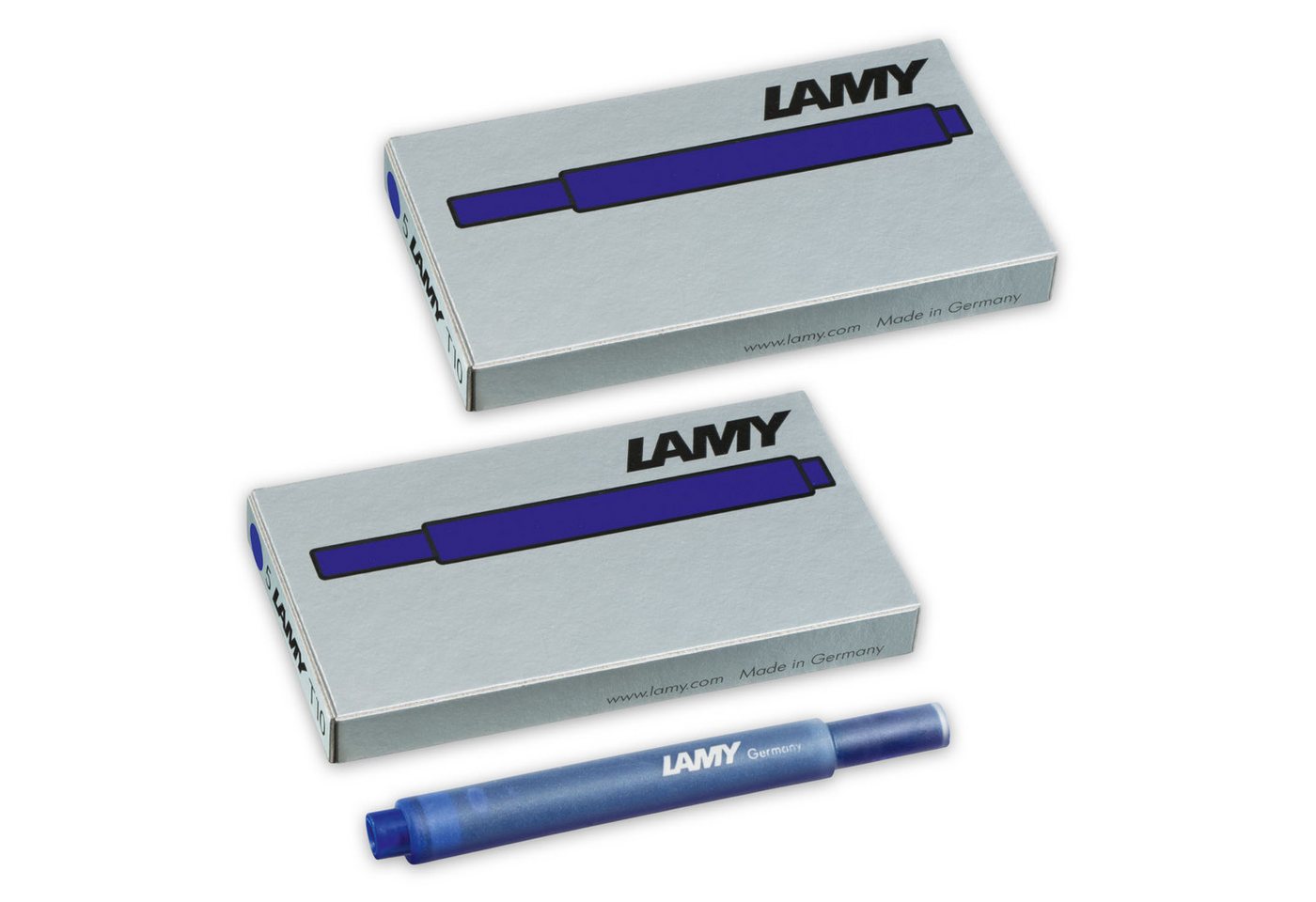LAMY LAMY 2er Set Tintenpatronen T10 825 BLAU löschbar (10 Stück) Tintenpatrone