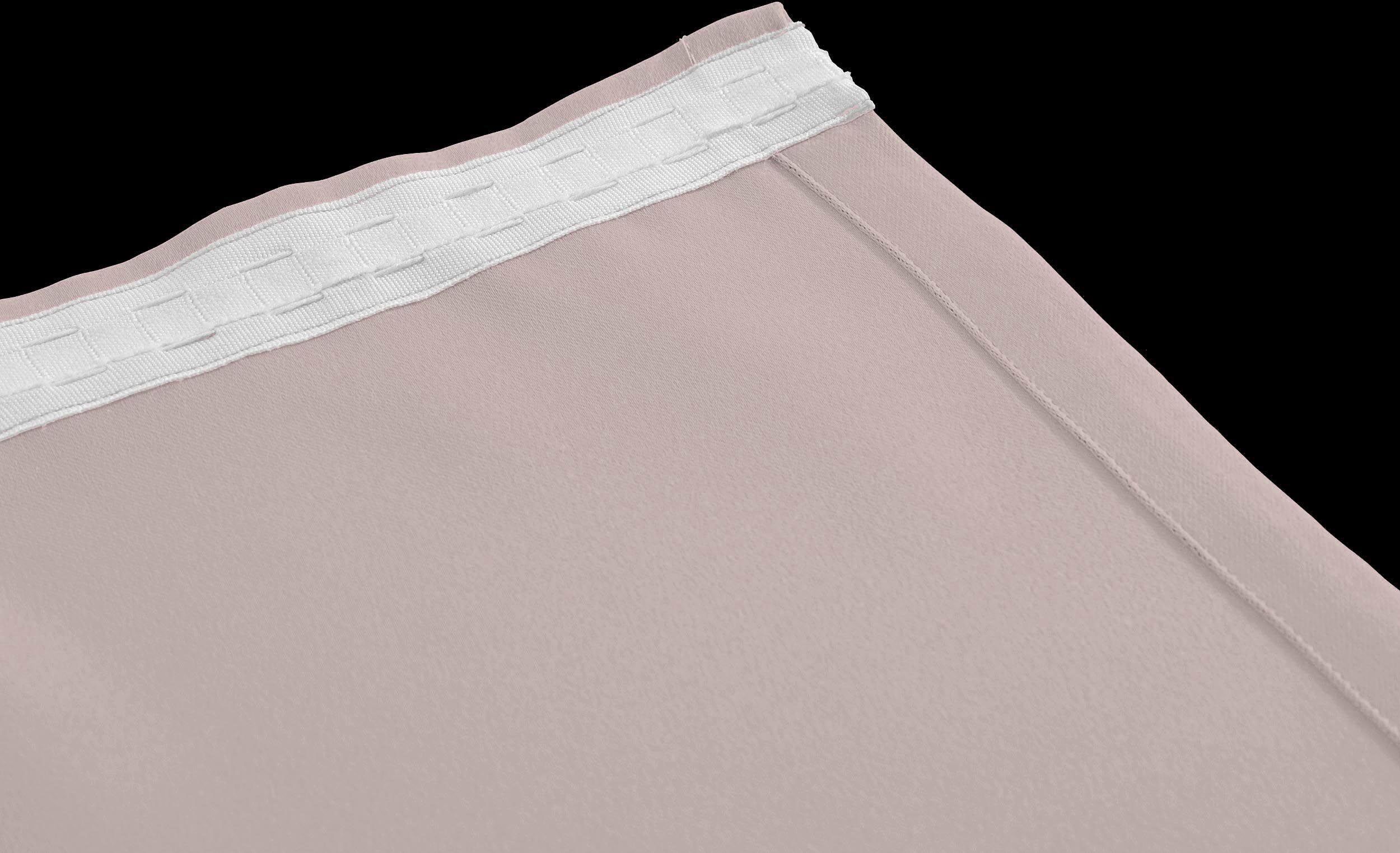 Verdunkelungsvorhang Barcell, OTTO products, blickdicht, (1 rosé basic Kräuselband Polyester, St), nachhaltig, recyceltes blickdicht, monochrom