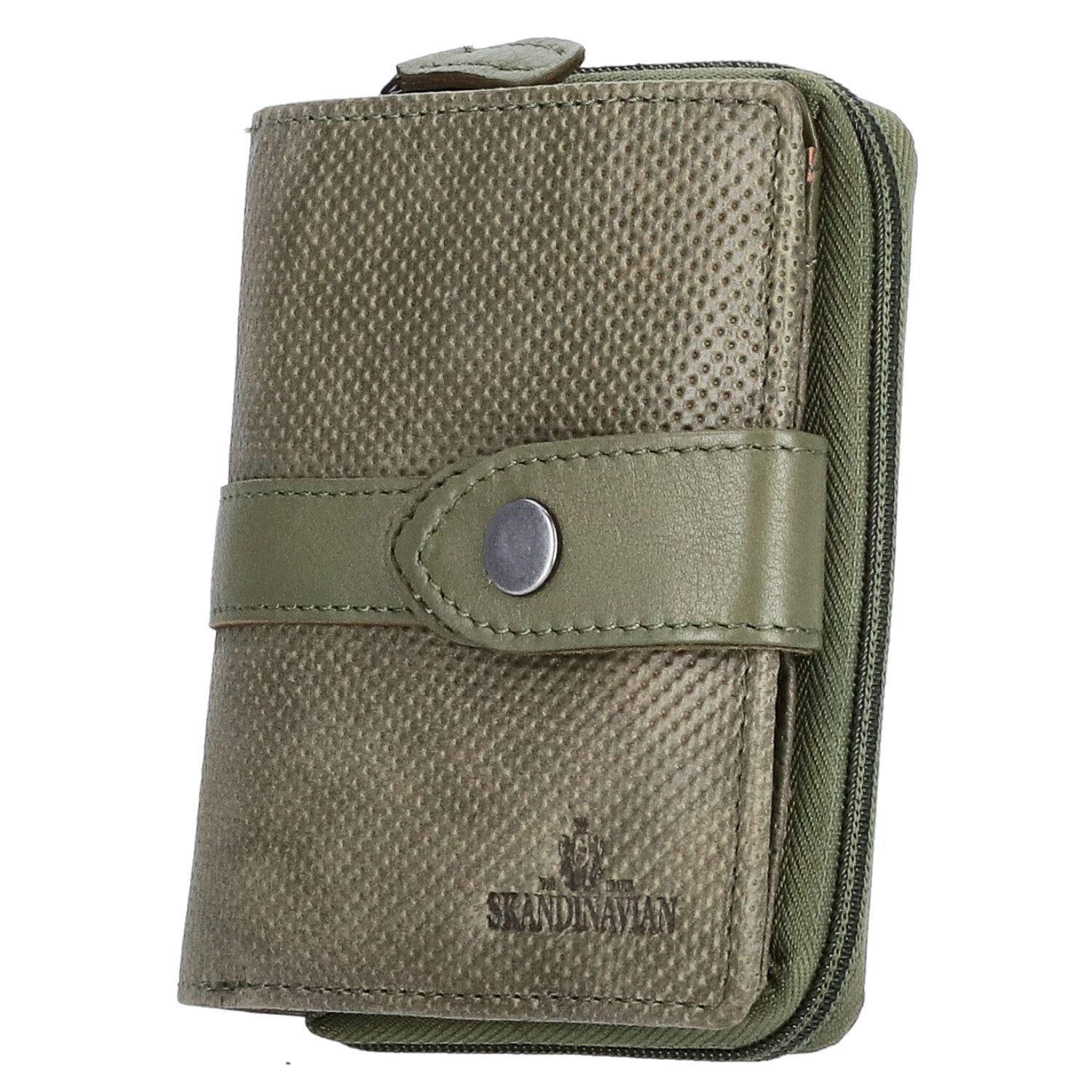 The Skandinavian Brand Geldbörse The Skandinavian Brand Damen Leder Geldbörse mittel Green