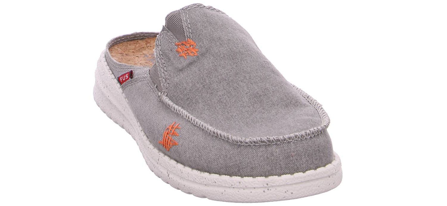 Fusion Fusion Jim Washed Canvas Light Grey Slipper
