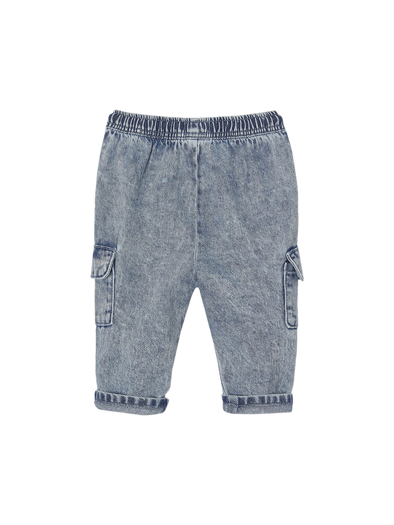 vertbaudet Regular-fit-Jeans Baby Cargojeans mit Dehnbund Dehnbund