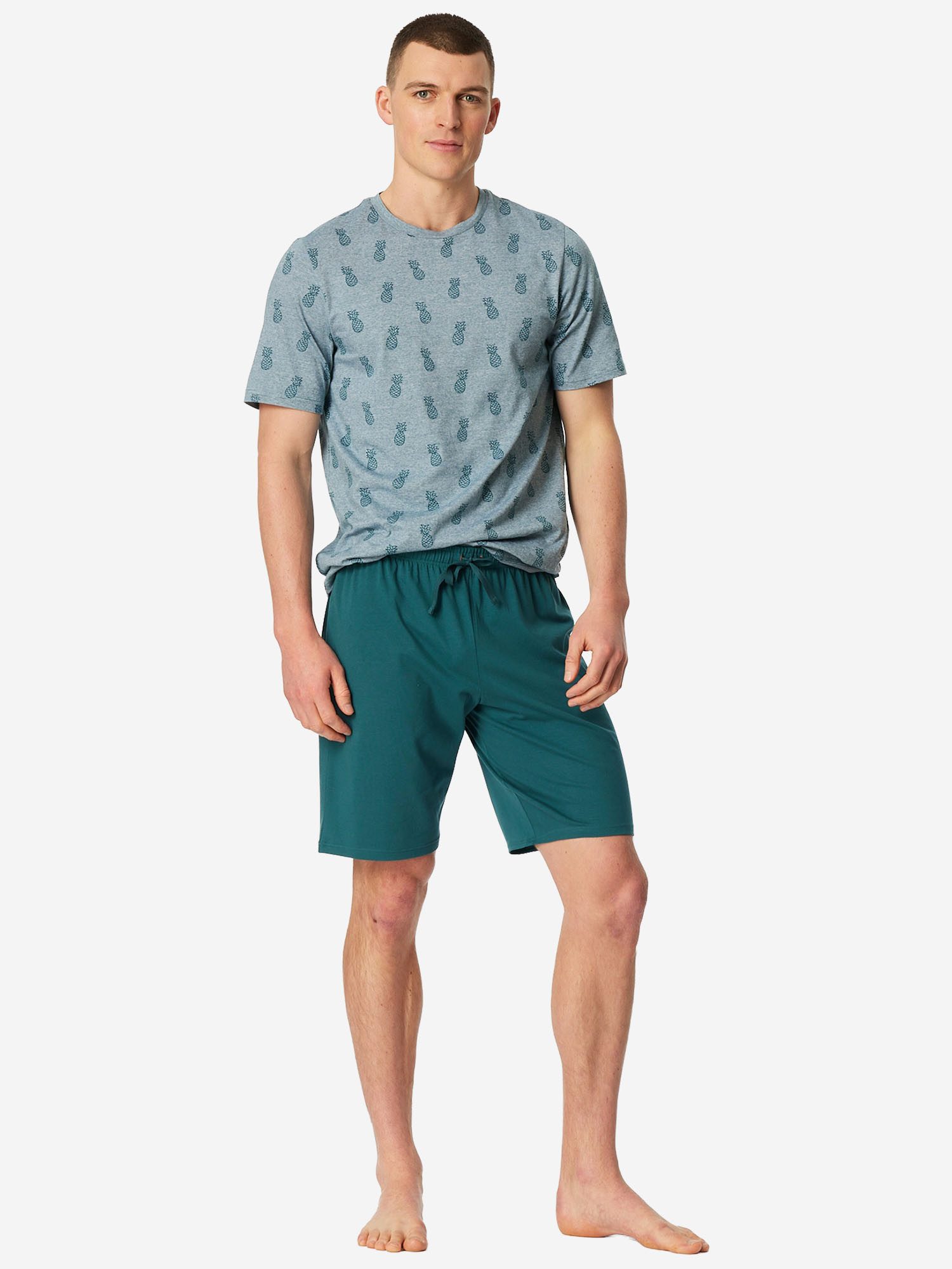 Schiesser Pyjama 955 (2 tlg) Schlafanzug, Pyjama Set, Nachtwäsche