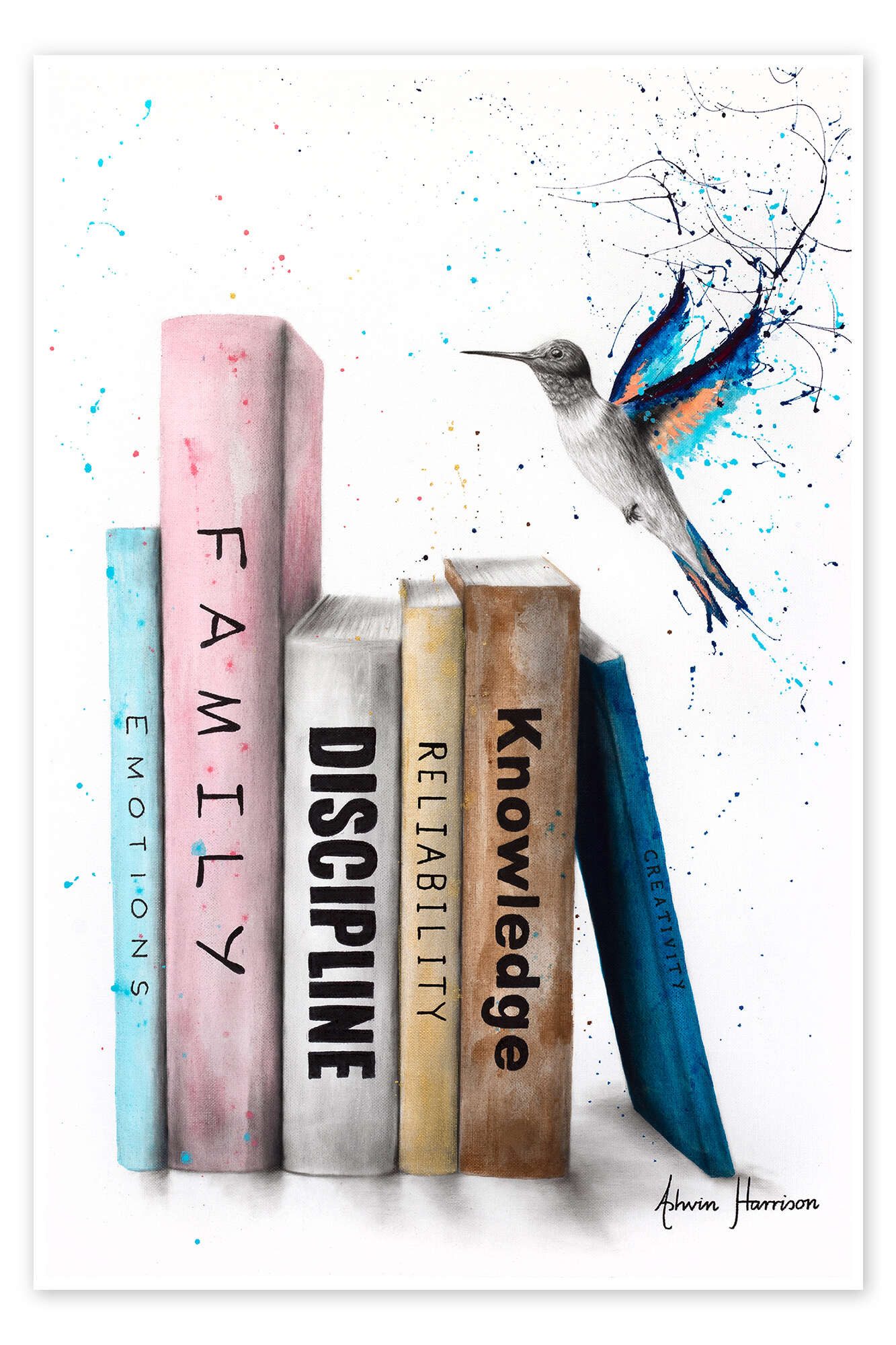 Posterlounge Wandbild Die sechs Bücher der Liebe, Ashvin Harrison 2016-2022 Collection, erhältlich als Poster, Leinwandbild, Wandsticker oder Acrylglasbild
