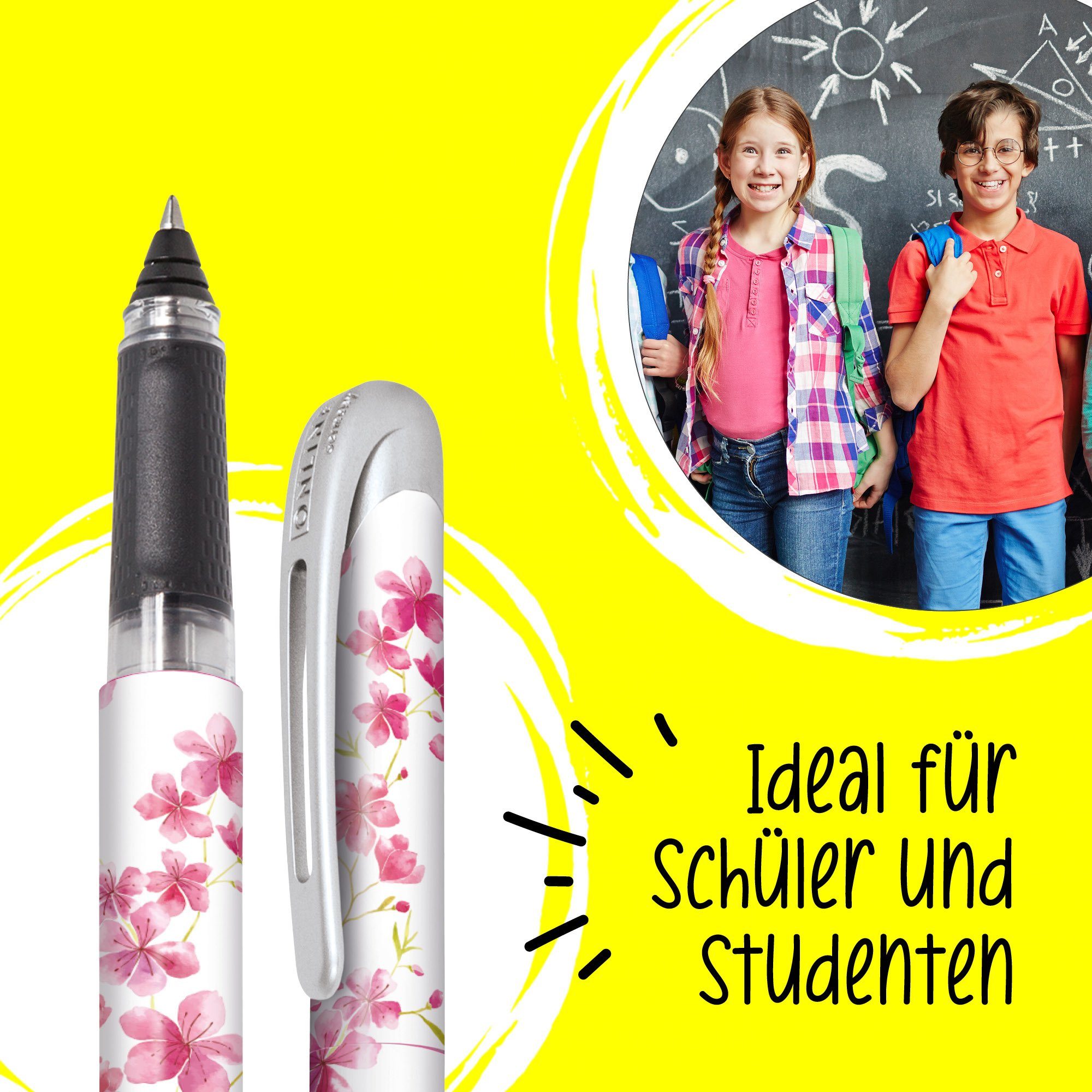 Tintenroller hergestellt Deutschland Online ergonomisch, Cherry Schule, Tintenpatronen-Rollerball, Pen in ideal Blossom College für die