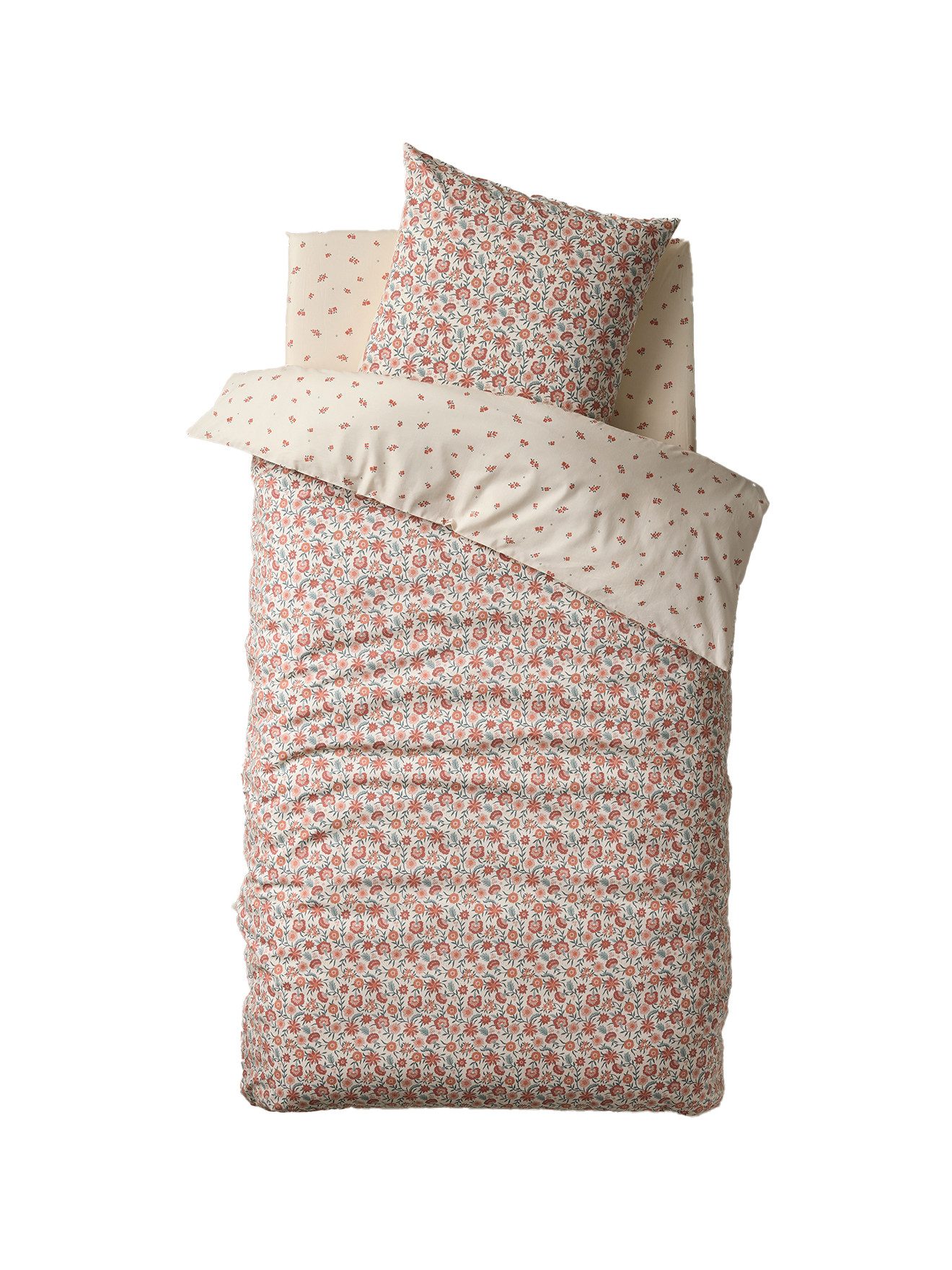 vertbaudet Bettbezug Kinder Bettwäsche-Set HIPPIE BLUMENMÄDCHEN, Wendbar, Blumenprint, Floral – Bild 5 von 5