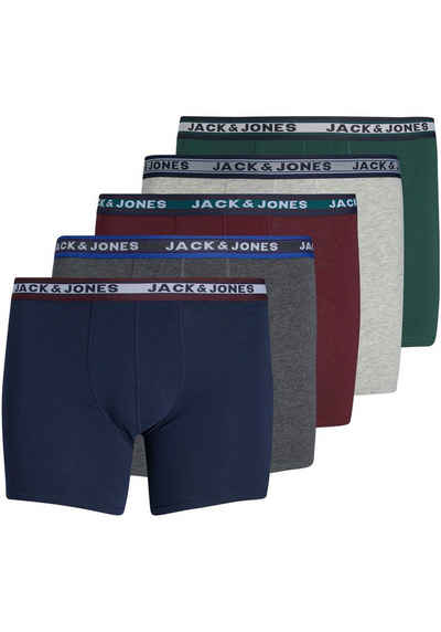 Jack & Jones PlusSize Боксерські чоловічі труси, боксерки JACOLIVER TRUNKS 5 PACK NOOS PLS (Packung, 5-St)