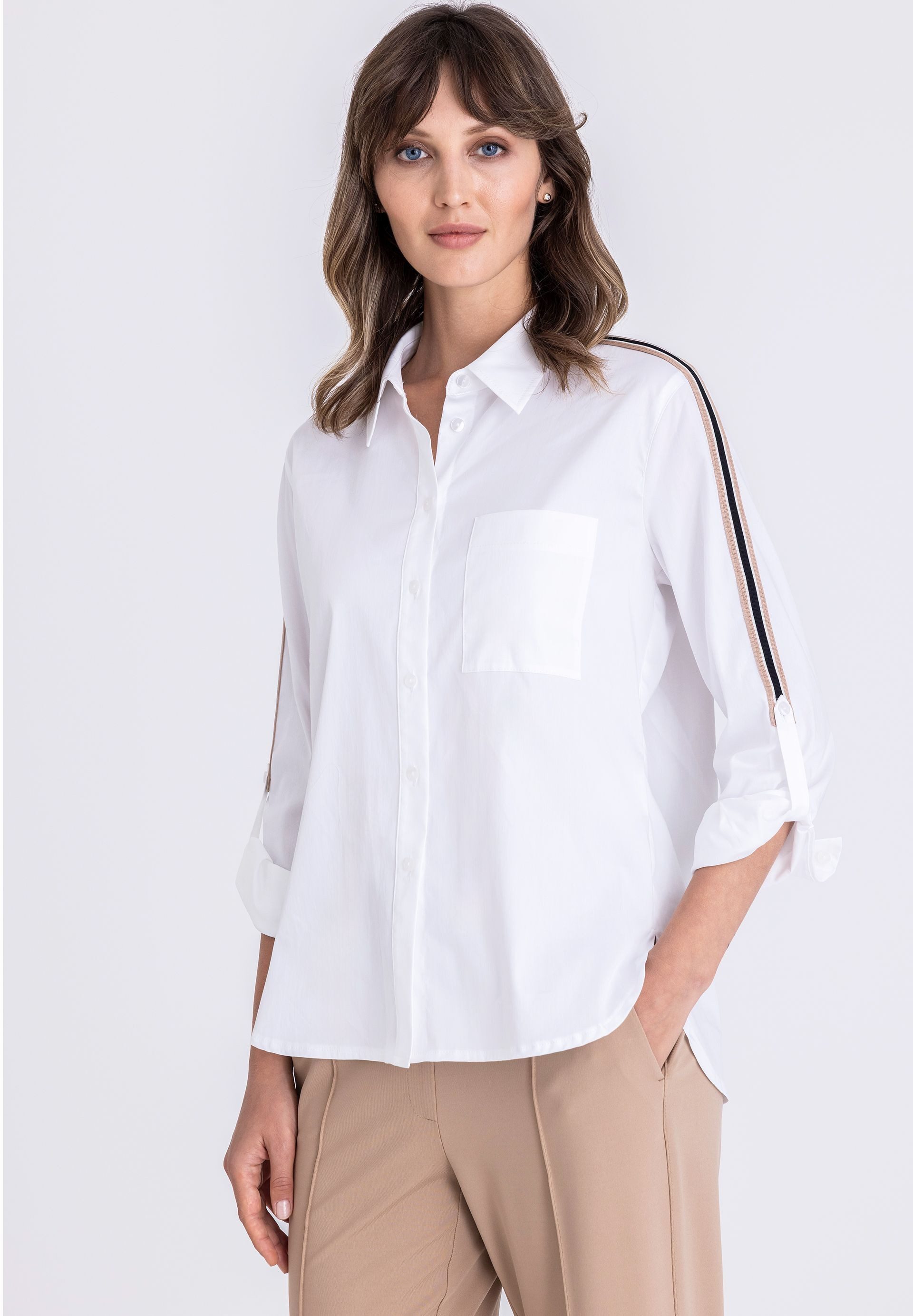 TUZZI Klassische Bluse mit Streifenbesatz günstig online kaufen