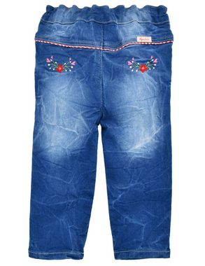 BONDI Trachtenlederhose BONDI Baby Mädchen Jeans 'Lausmadl' 86684, Blue d