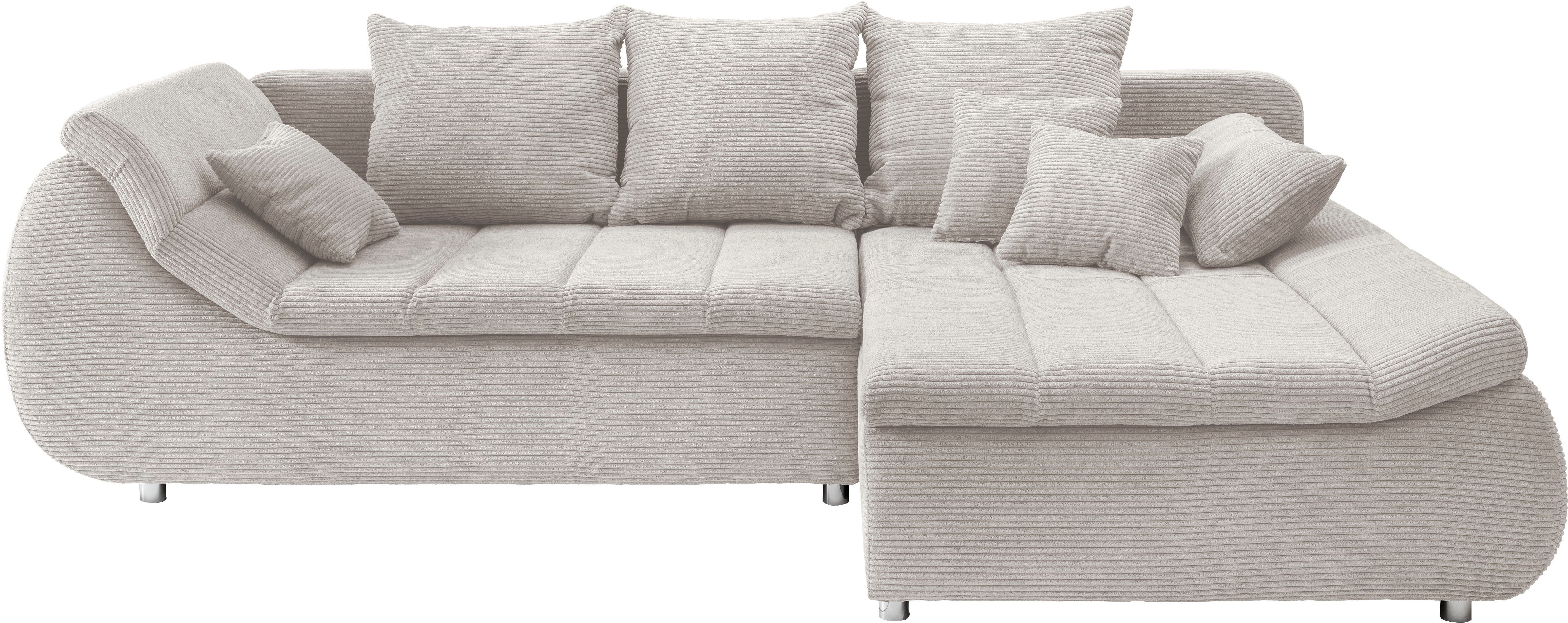 INOSIGN Ecksofa "Imola, bequem, aktuelle Steppung im Sitz, L-Form, Breite 2 günstig online kaufen