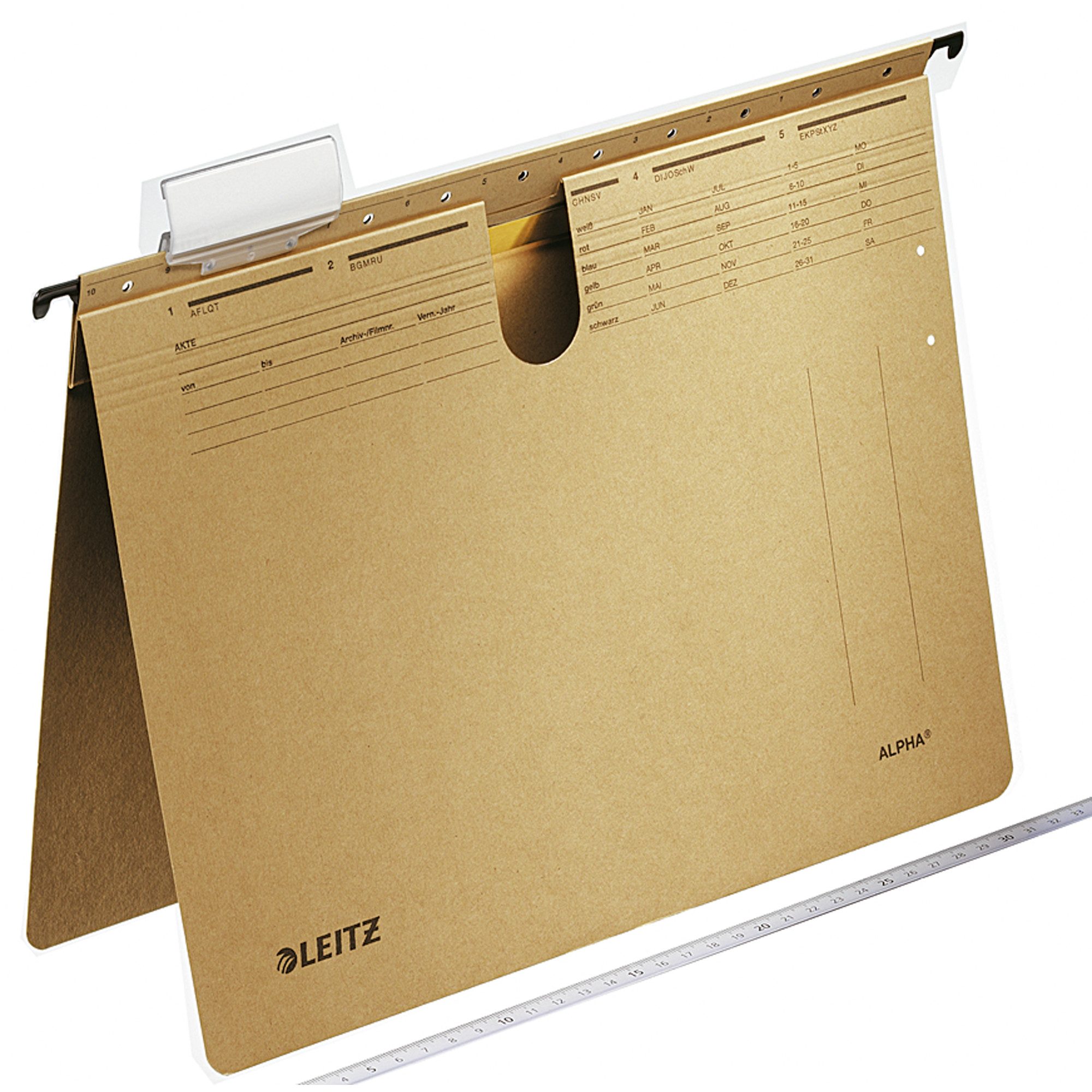 LEITZ Hefter Hängehefter ALPHA 19940000 A4 Amtsheftung naturbraun 25 Stück