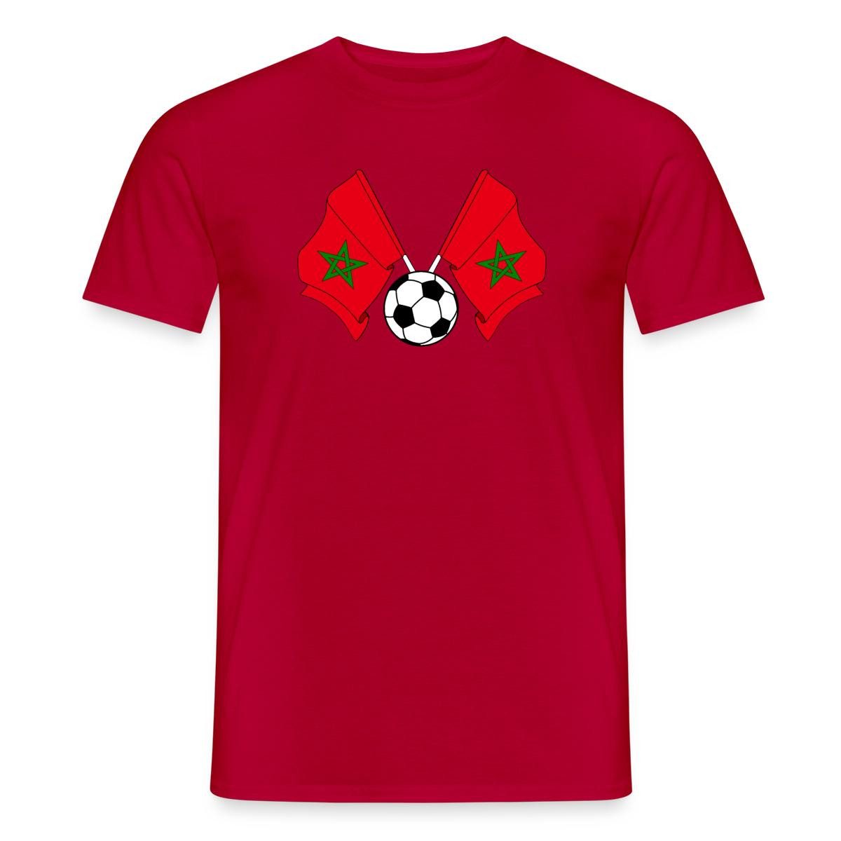 Spreadshirt T-Shirt Marokkanische Flaggen, Marokko Fußball Männer T-Shirt (1-tlg)