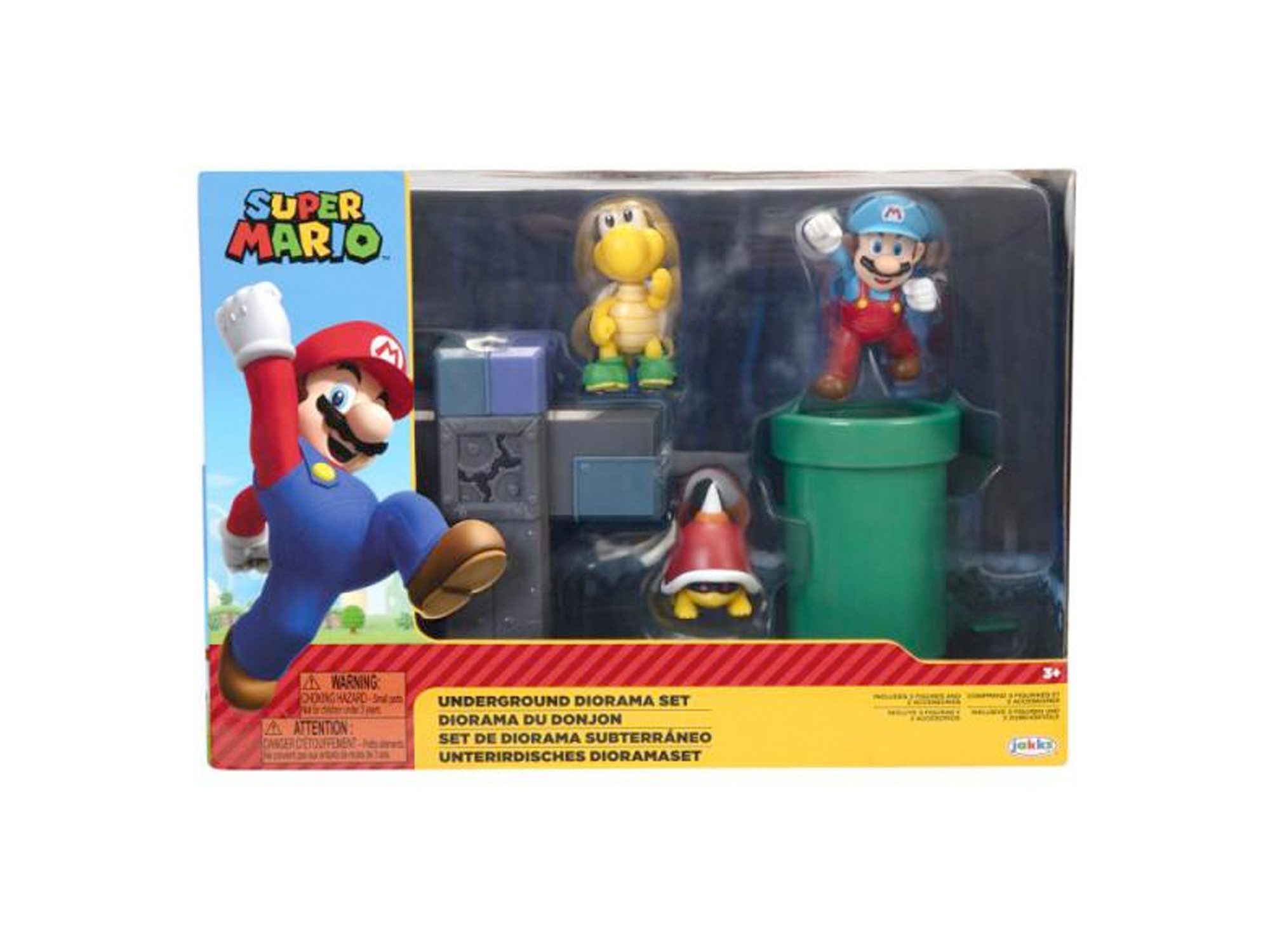 Super Mario Actionfigur Nintendo Super Mario Underground Diorama Spielset, 6,5 cm, (5-tlg)