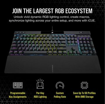 Corsair K70 PRO RGB Optical-Mechanical Gaming Keyboard Black Gaming-Tastatur