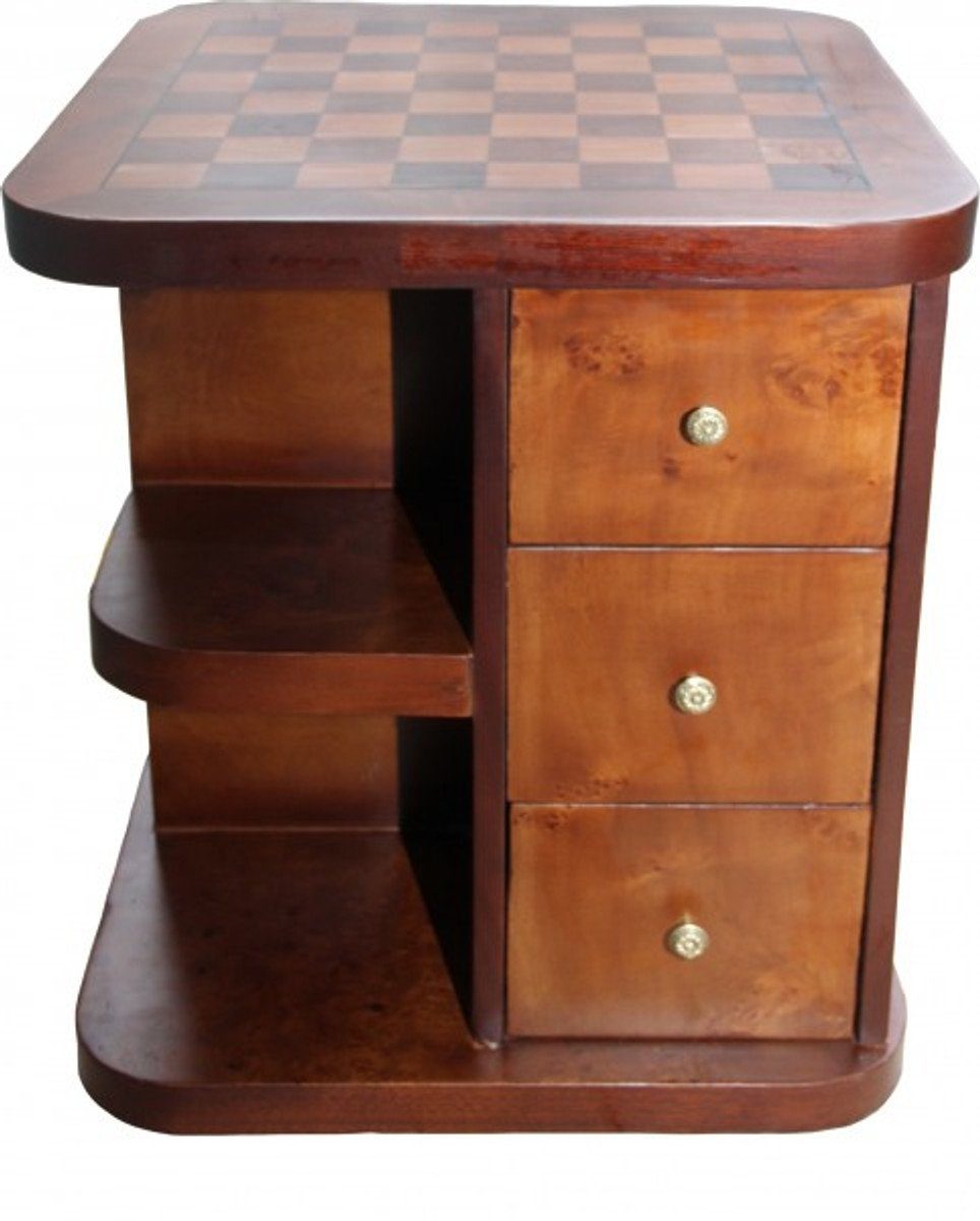 50 Spieltisch / Casa - Deco Mahagoni Antik Stil Padrino x 50 Art H Dame Mod2 cm 55 Barock Gamingtisch x B Schach Möbel L