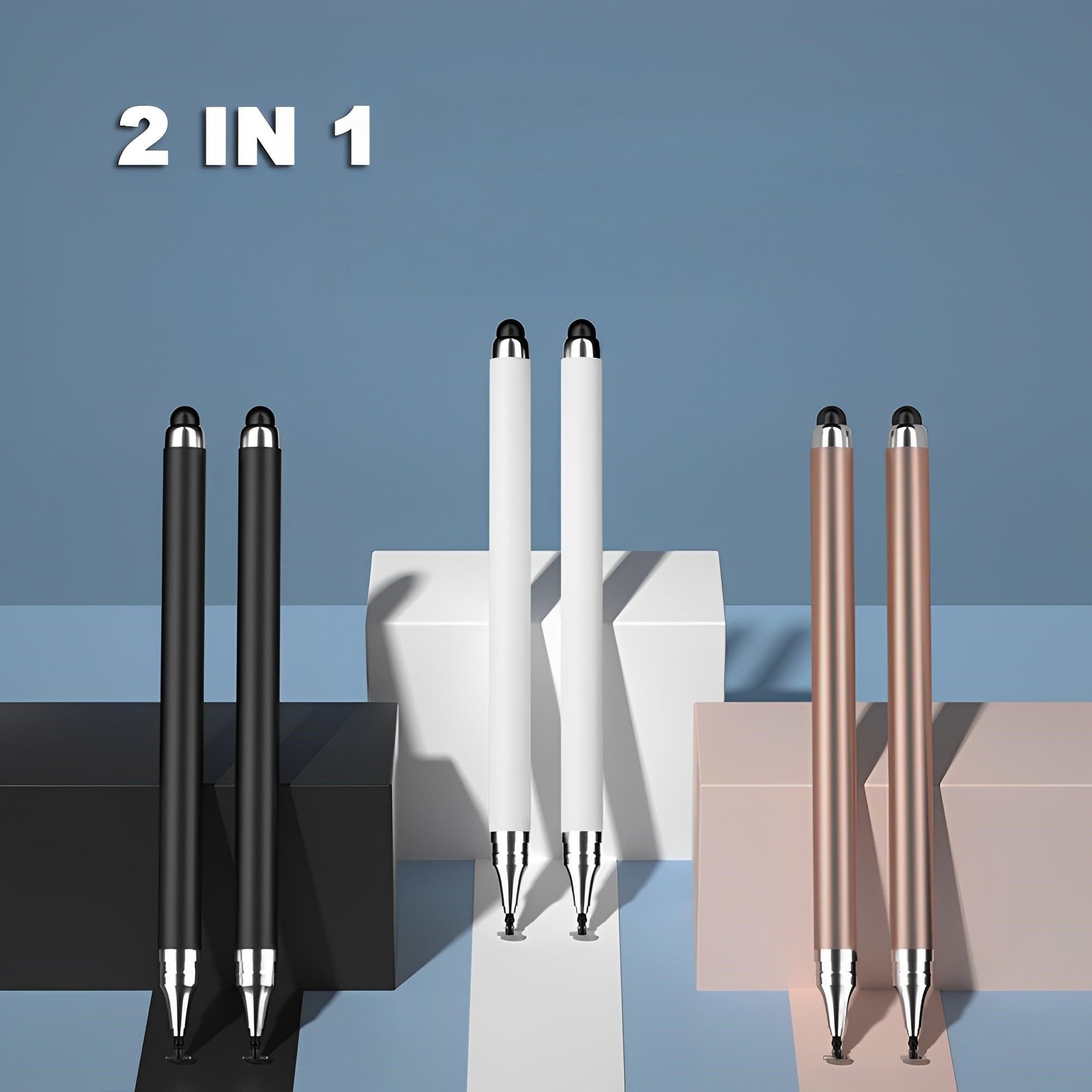 FOUORTUNATE-BEE 2in1 Touchscreen Stift für Tablet & Smartphone, 3er Set Tastatur mit Touchpad (Universeller Stylus Pen für Handy Tablet Zeichnen Schreiben)