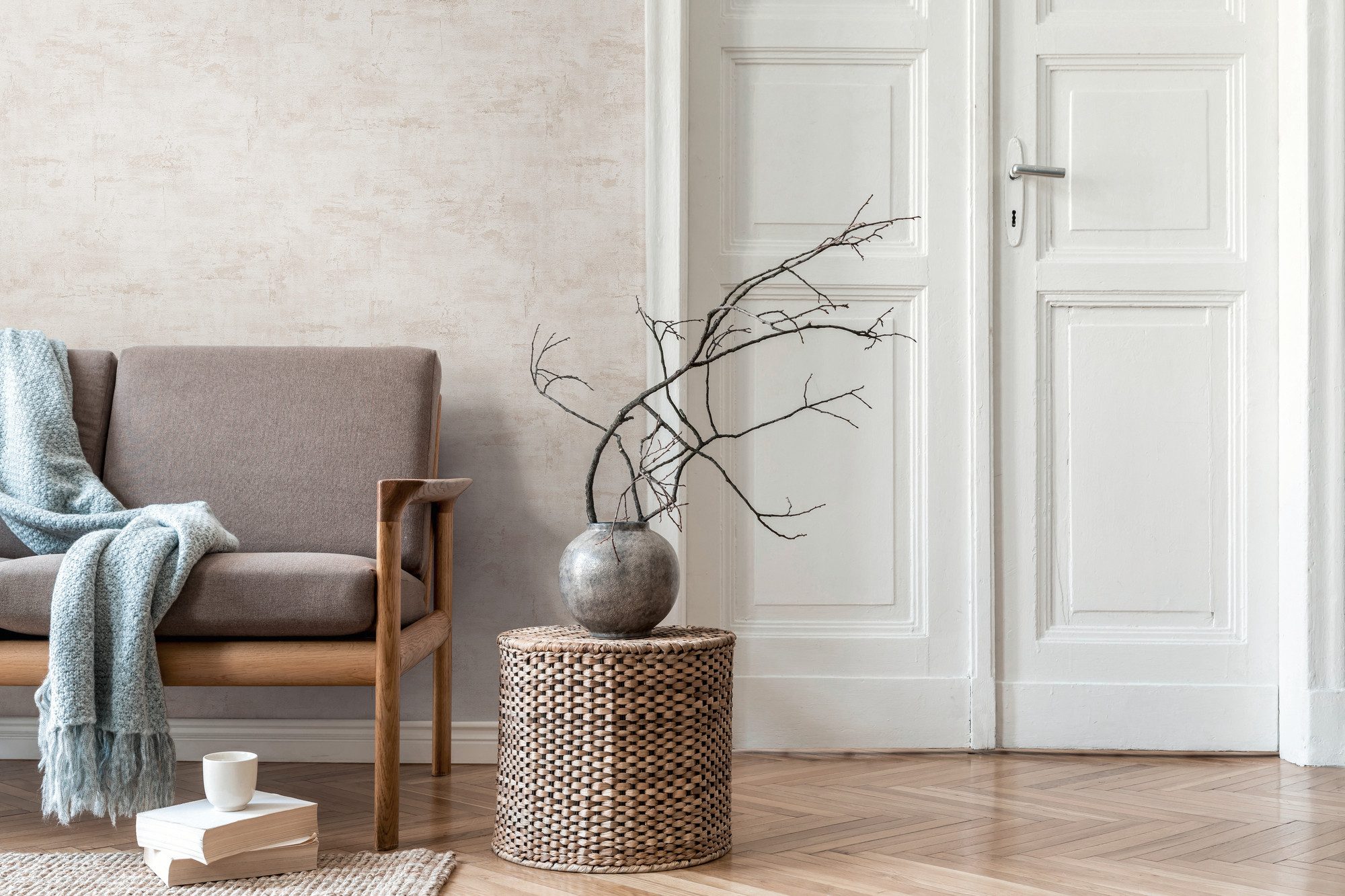 living walls Vliestapete Unitapete mit Putz-Optik – Strukturtapete, strukturiert, matt, (1 St)