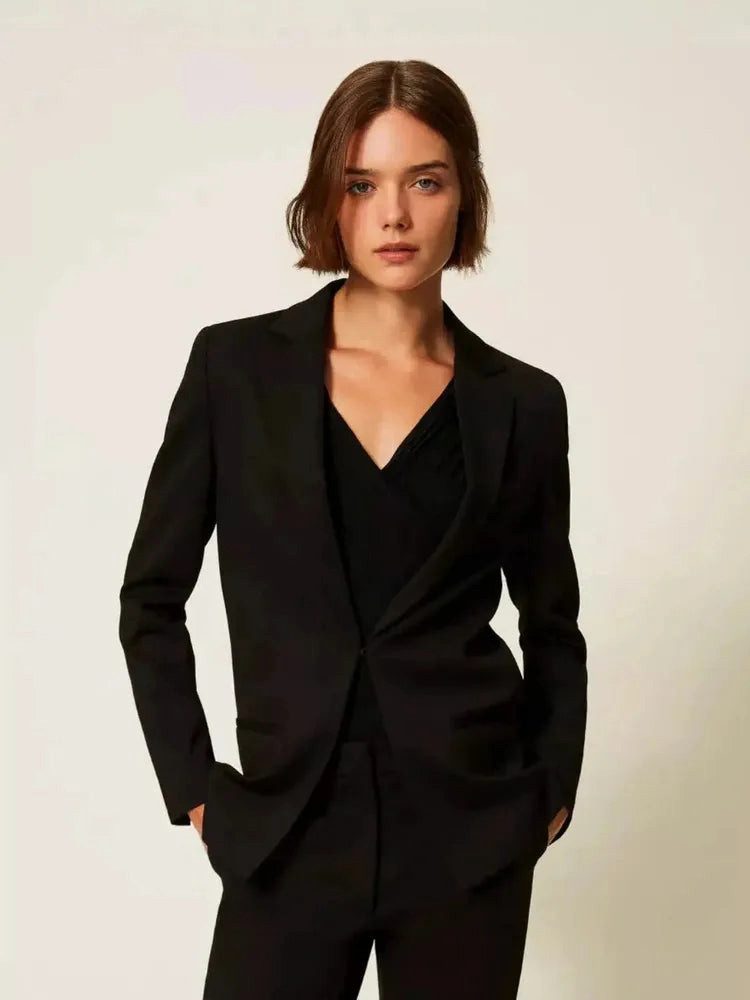 TWINSET Blusenblazer Eleganter Blazer aus Milano-Strick