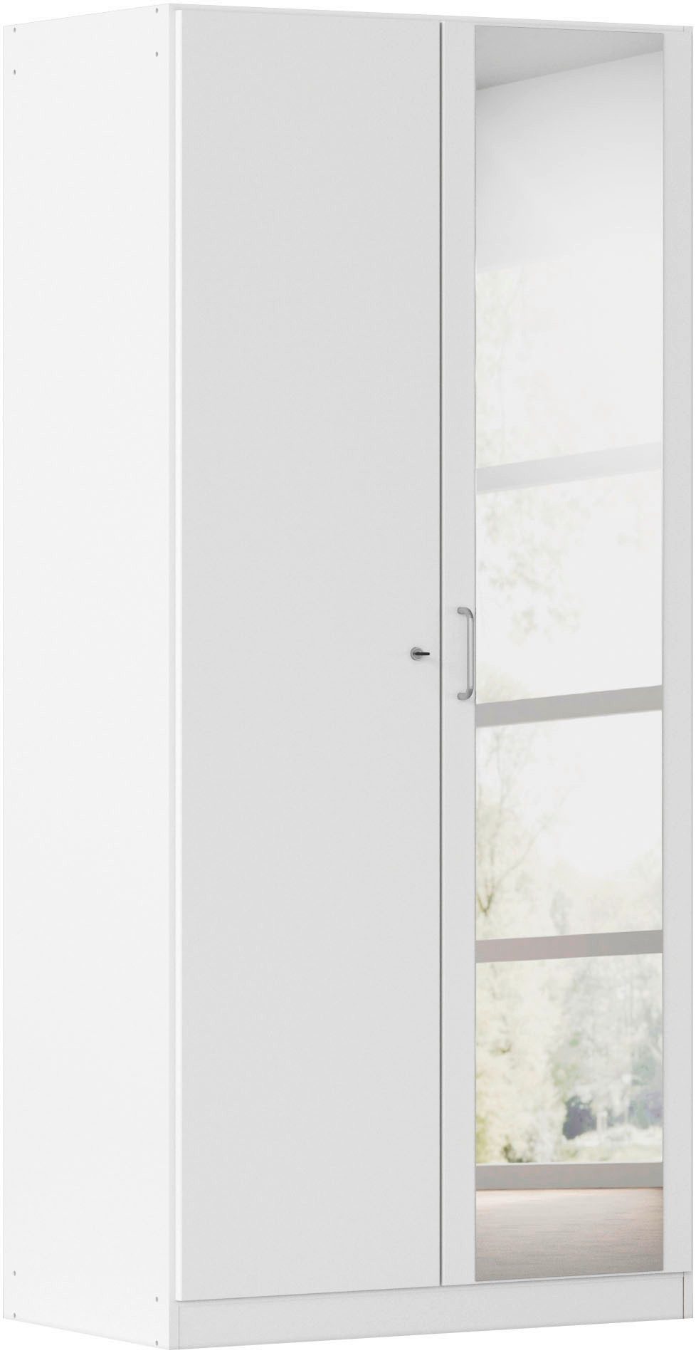 rauch Kleiderschrank Schrank Garderobe Garderobenschrank Putzschrank Wäscheschrank BERGHEIM (Breite/Höhe/Tiefe: 91/197/54 cm) mit viel Stauraum, rechte Tür abschließbar 2 Schlüssel MADE IN GERMANY