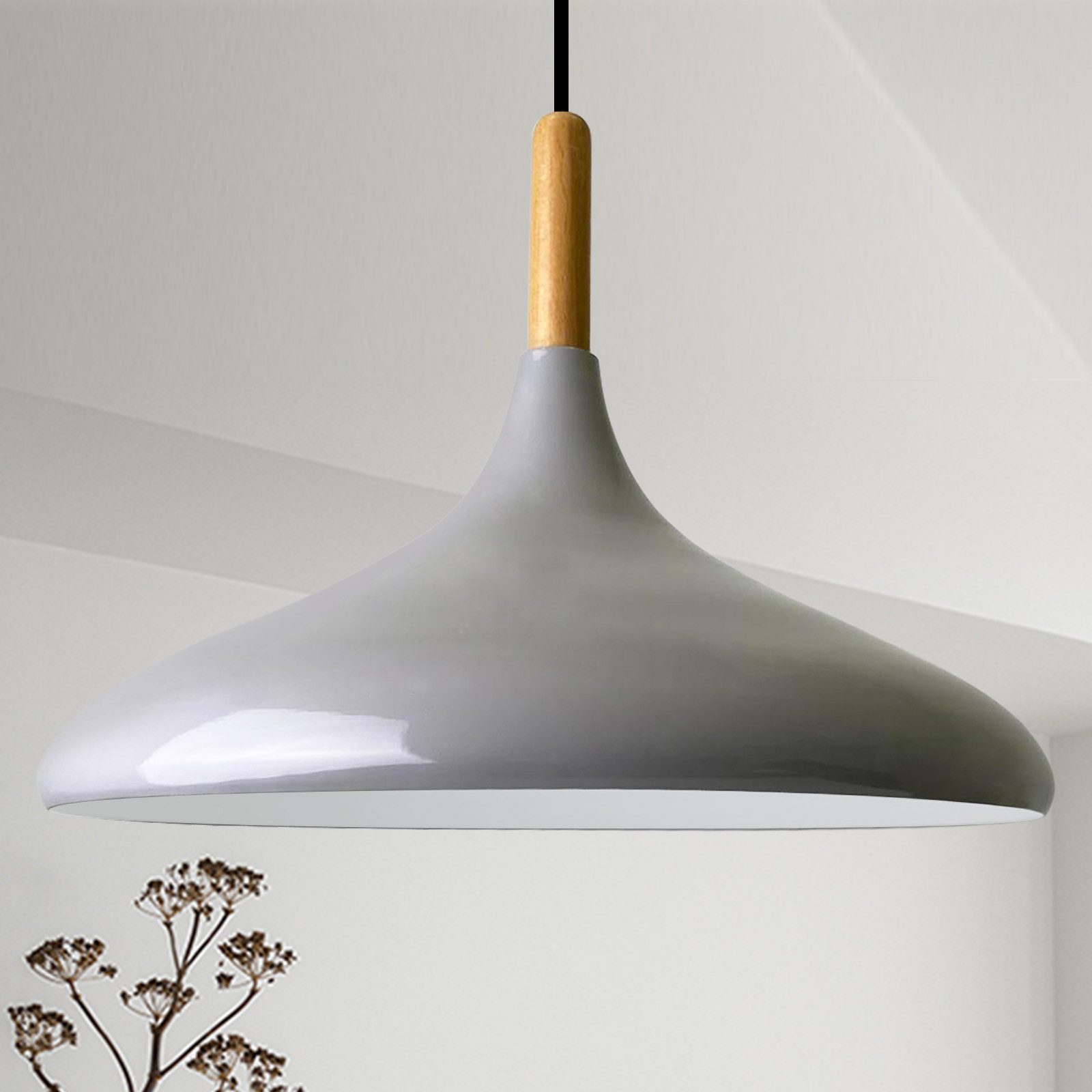 Bamyum Pendelleuchte Bamyum Pendelleuchte I Champion I Ø35 cm Holz-Metall E27 Moderne Lampe, ohne Leuchtmittel