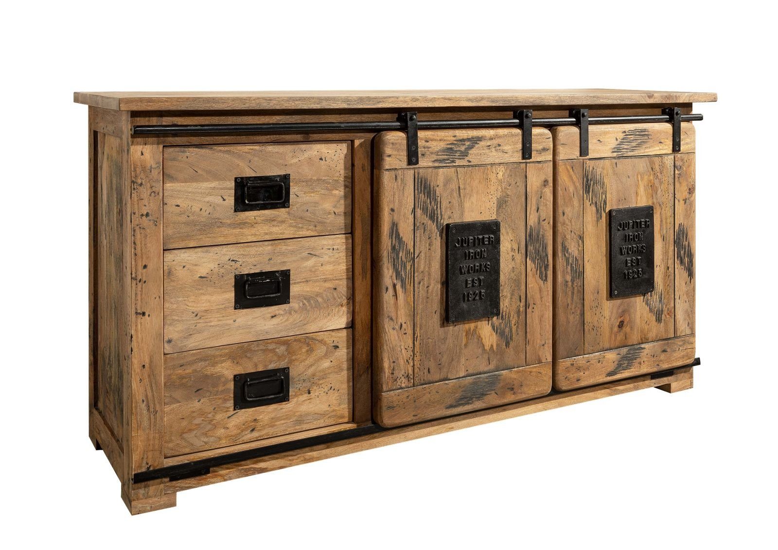 Massivmoebel24 Sideboard (Mango 150x45x80 natur lackiert günstig online kaufen