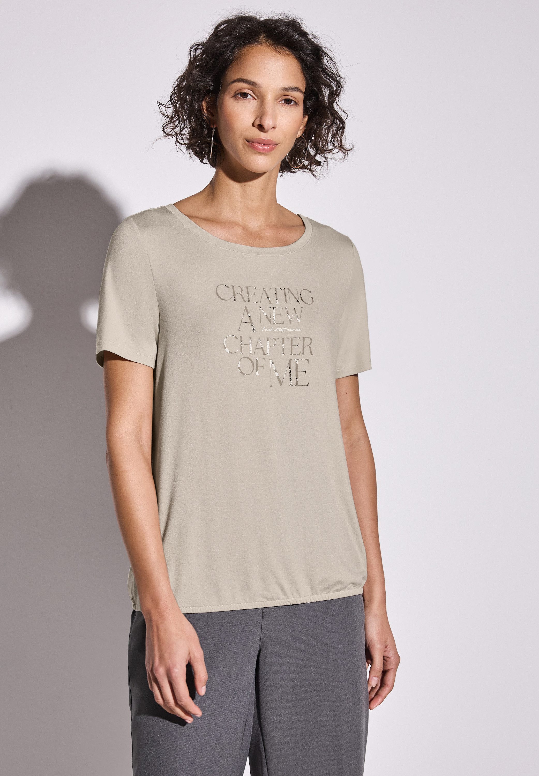 STREET ONE T-Shirt, mit Elastiksaum günstig online kaufen