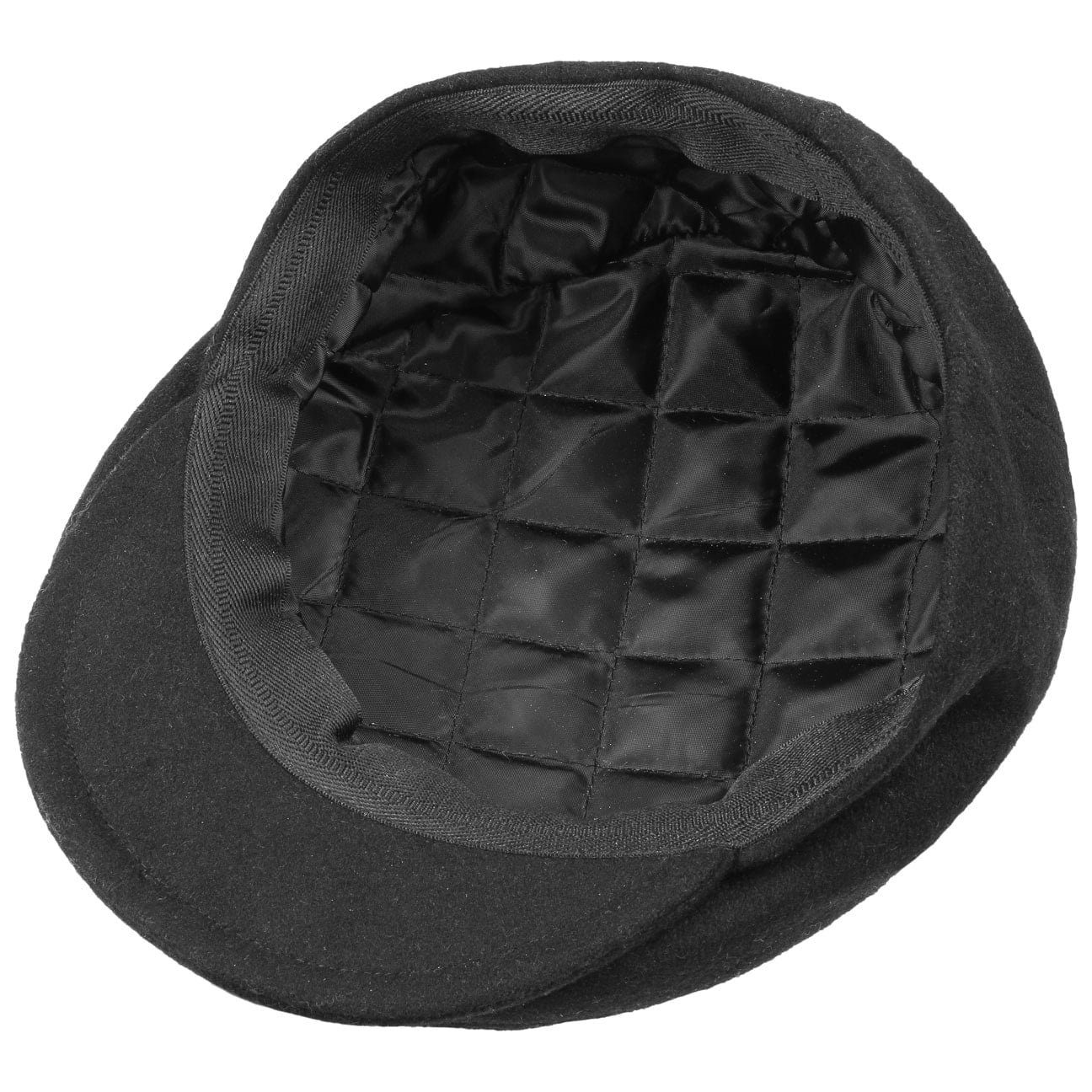 Lierys Schirm, in (1-St) Italy Cap Flatcap mit Flat schwarz Made