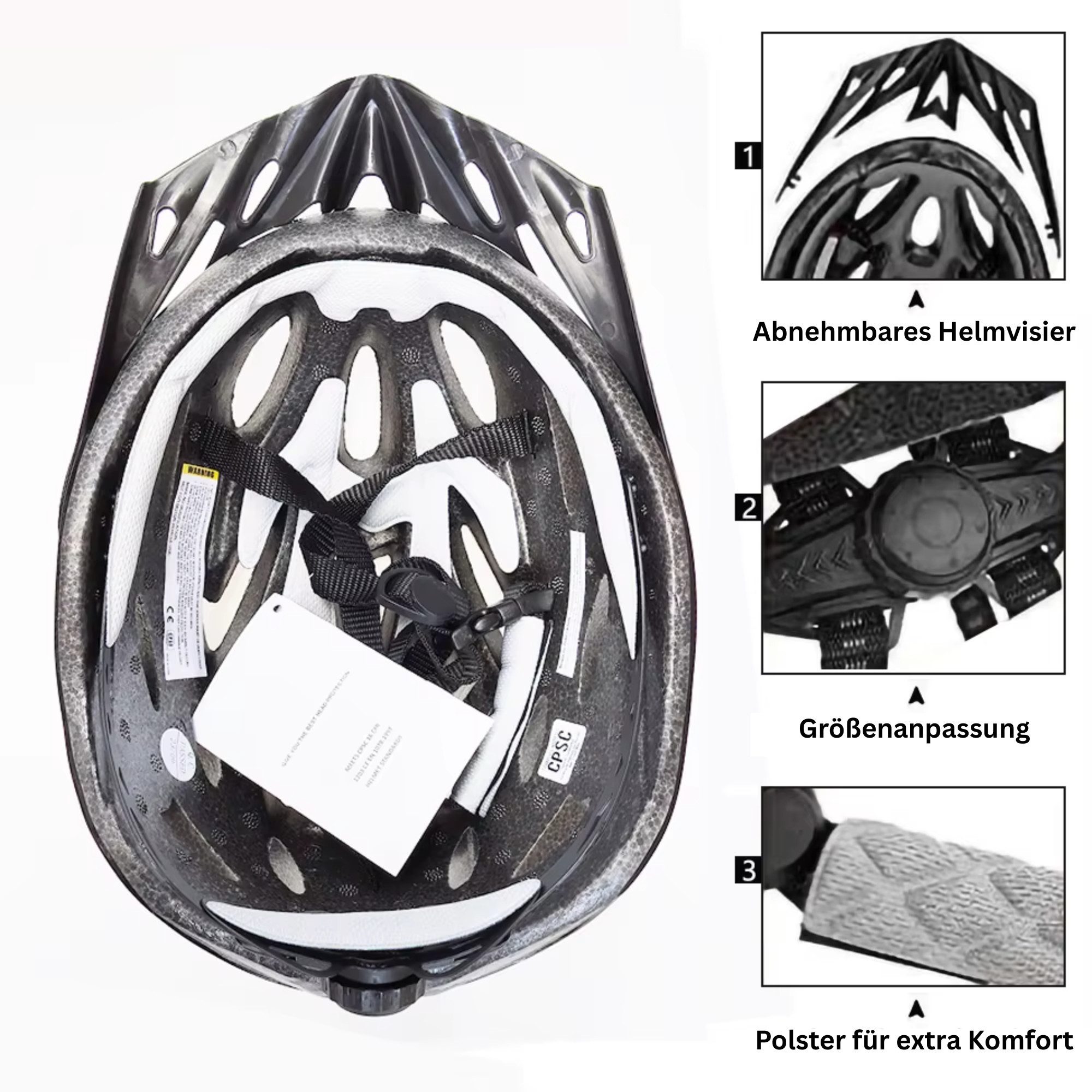 Athlix Fahrradhelm Fahrrad Helm für Erwachsene Herren Damen Radhelm, Cityhelm Urban, Robuste EPS-Innenschale, nur 200g Gewicht, verstellbar