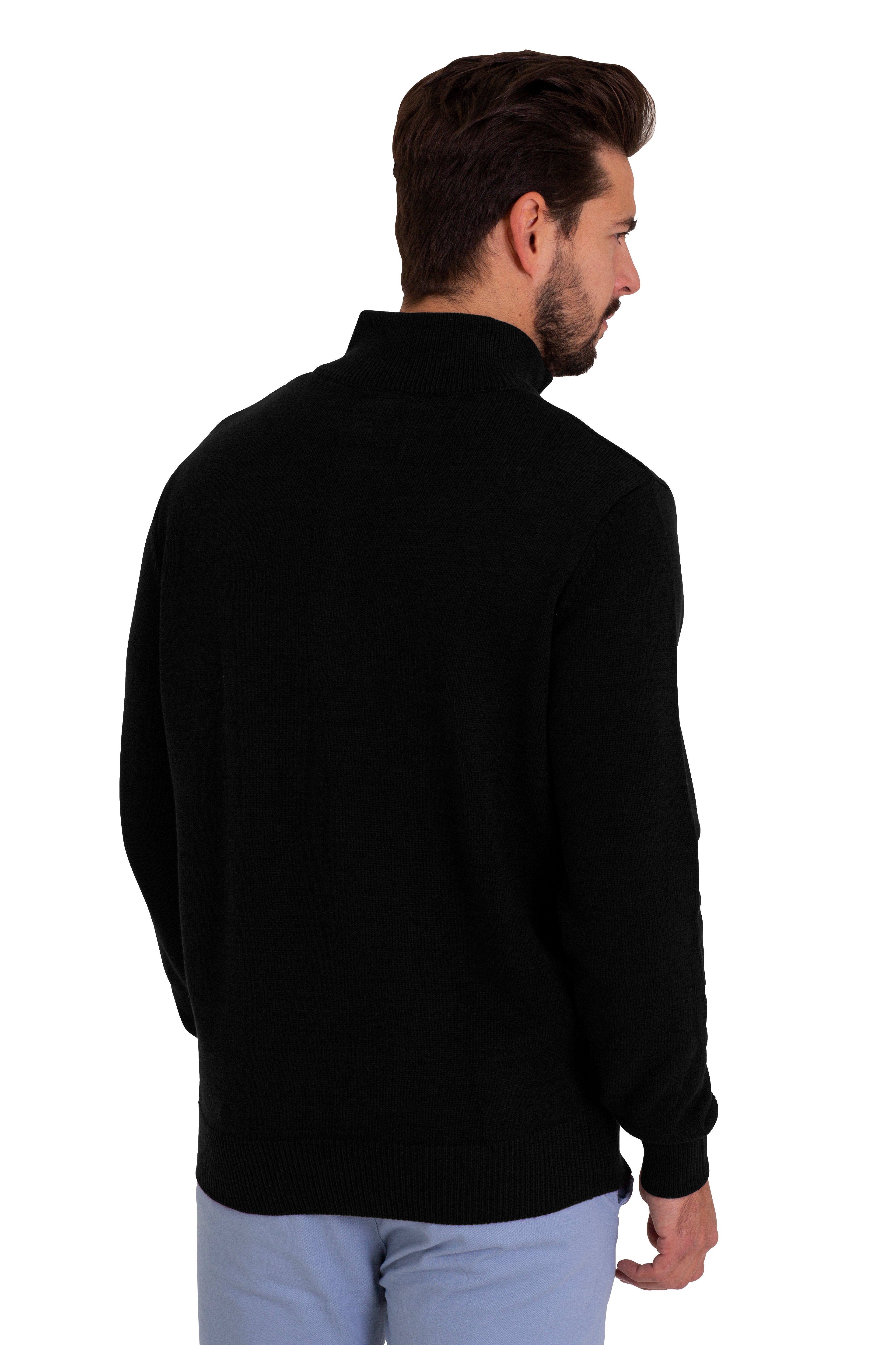 BlauerHafen Strickpullover Herren Long Sleeve Pullover Jumper Troyer Regular Fit Baumwoll Sweater