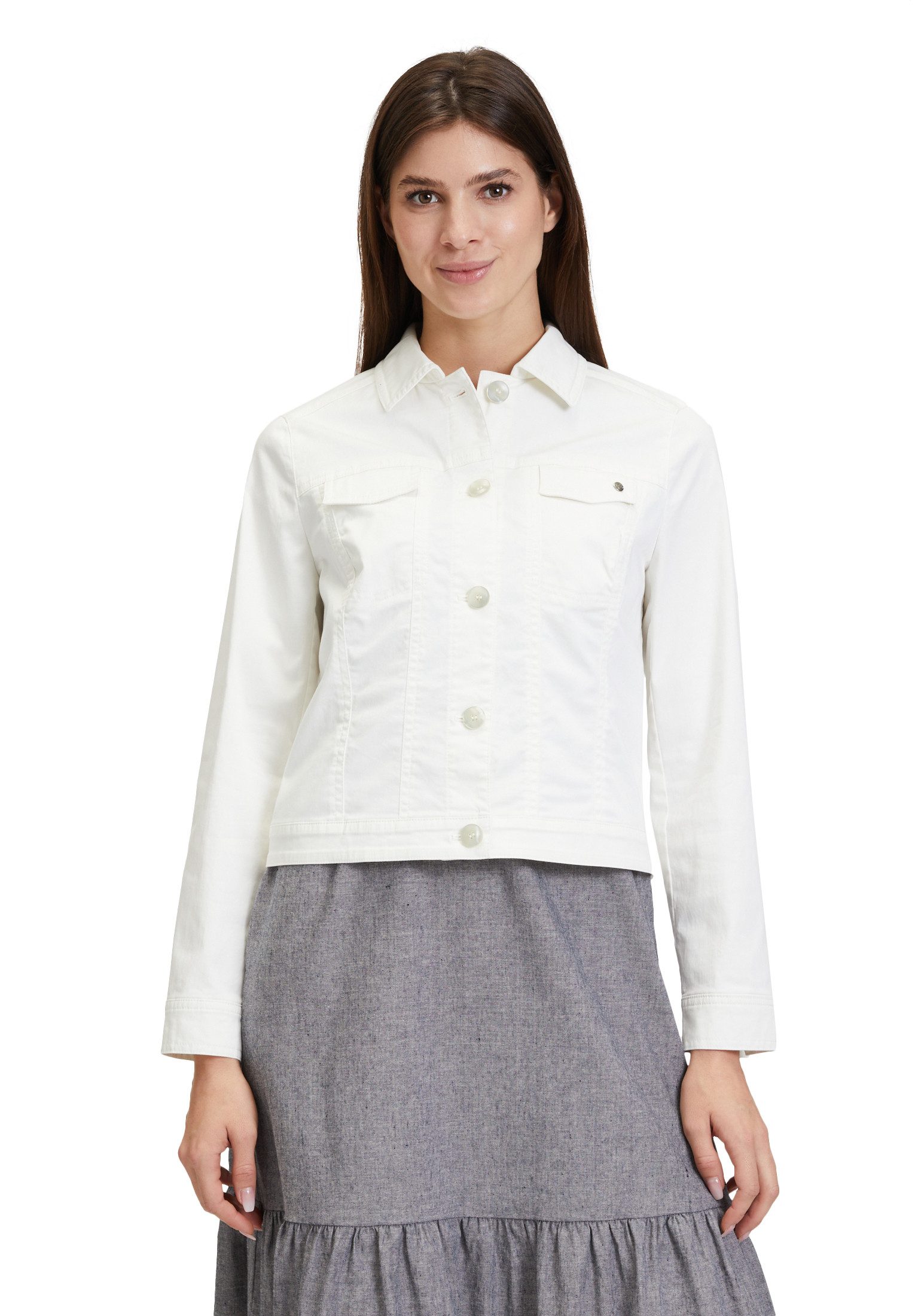 Jackenblazer Betty & Co Jeansjacke mit Kragen