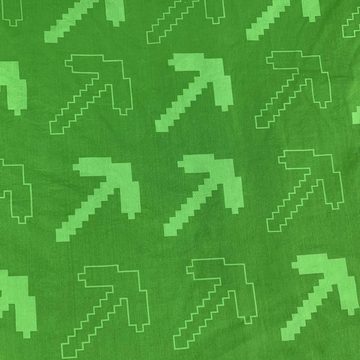 Bettbezug Minecraft marineblau-grüne Kinderbettwäsche, Baumwolle 140cm x 200cm, Sarcia.eu