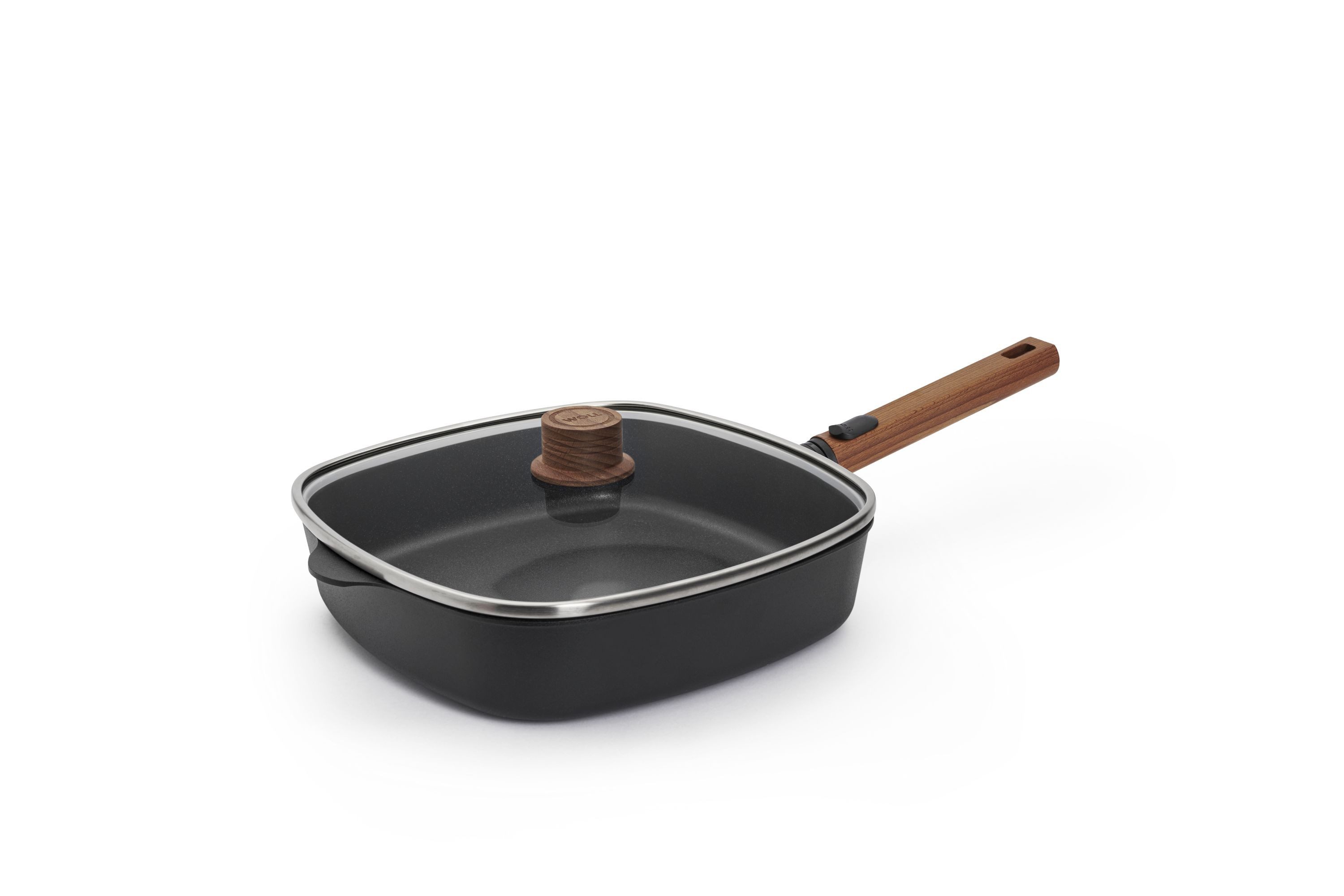 WOLL Servierpfanne Norbert Woll Viereckpfanne 28 x 6,5 x 28 cm Aluminium schwarz