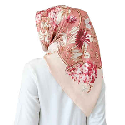 Kopftuch Damen Kopftuch Rosa geblümt Elegante Schal, (verleihen Ihrem täglichen Look mehr Charme und Eleganz., 1-St. 1-St), Polyester