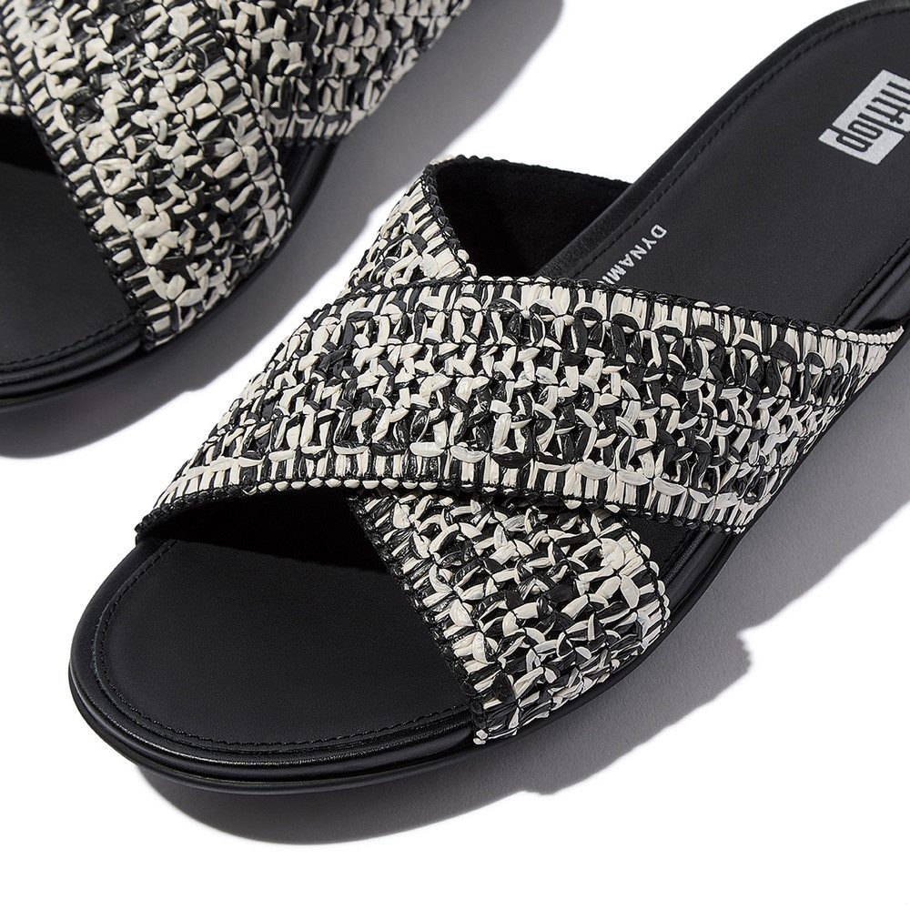 Fitflop Gracie Woven Cross Slides Sandale