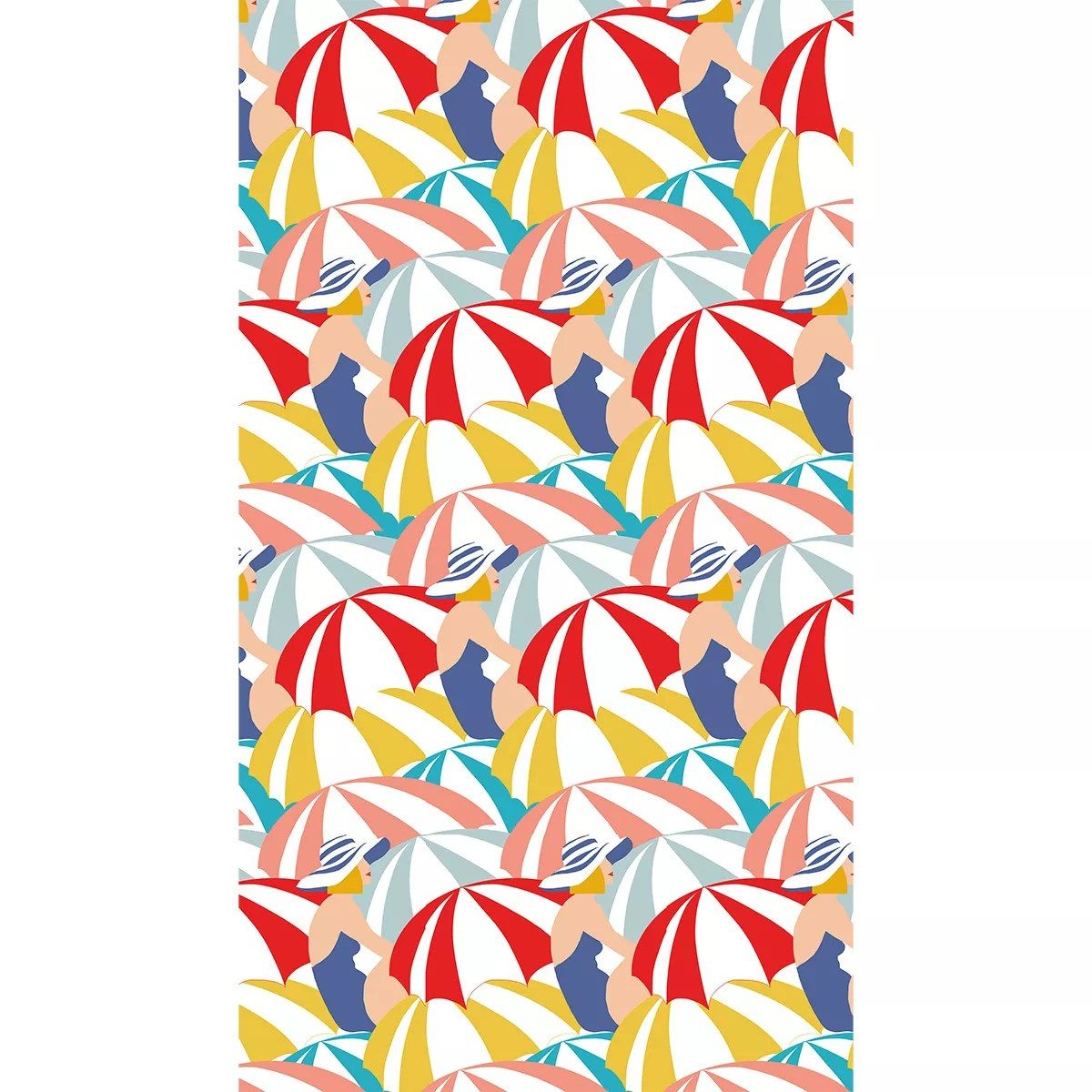 Garnier Thiebaut Strandtuch Strandtuch Parasols Pop 90x160 cm, jacquard-gewebt, bedruckt (1-St), jacquard-gewebt, bedruckt