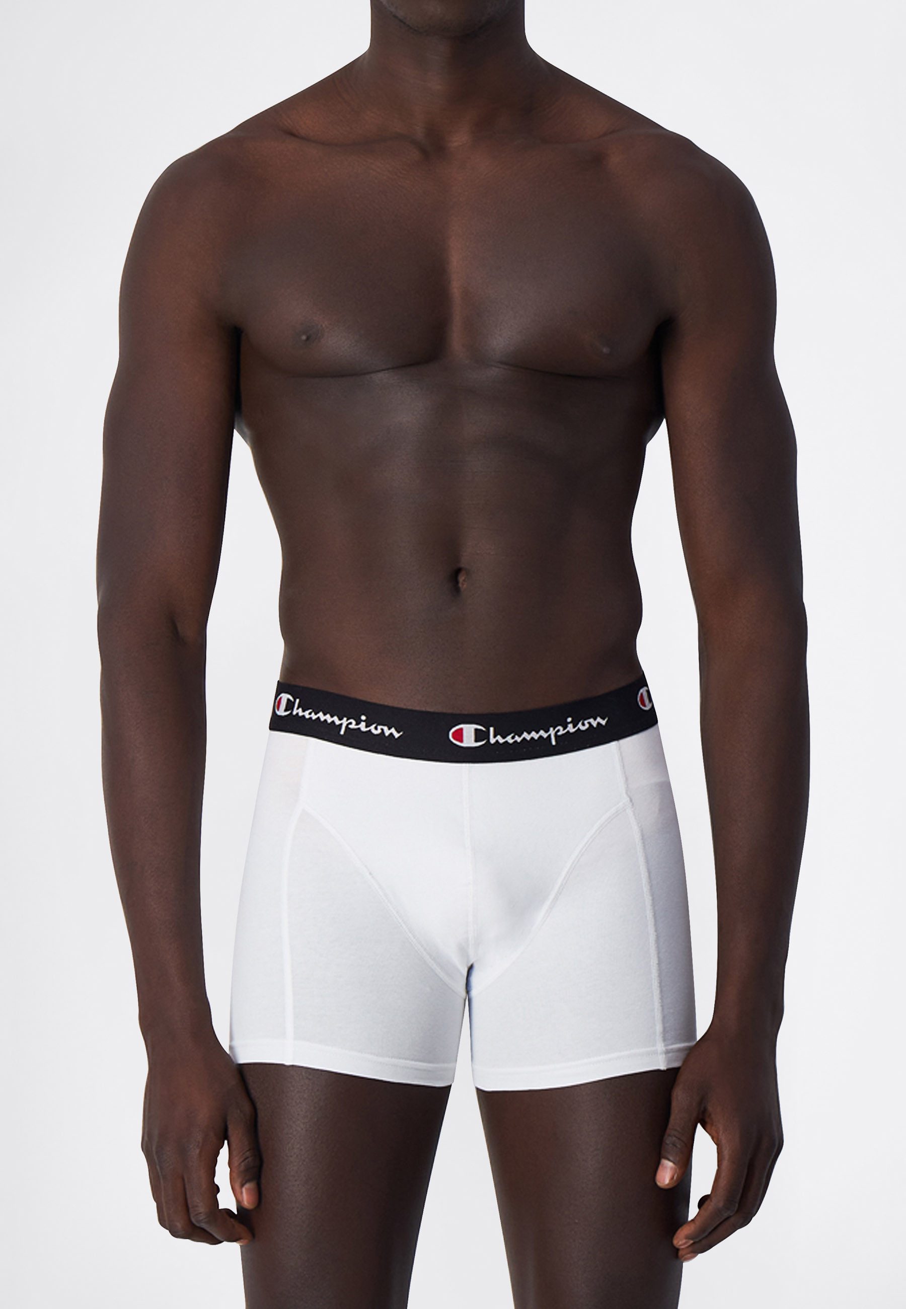 Champion Boxershorts (Packung, 2-St) Doppelpack mit 2 Teilen, aus Baumwolle und Elasthan, elastischer Bund