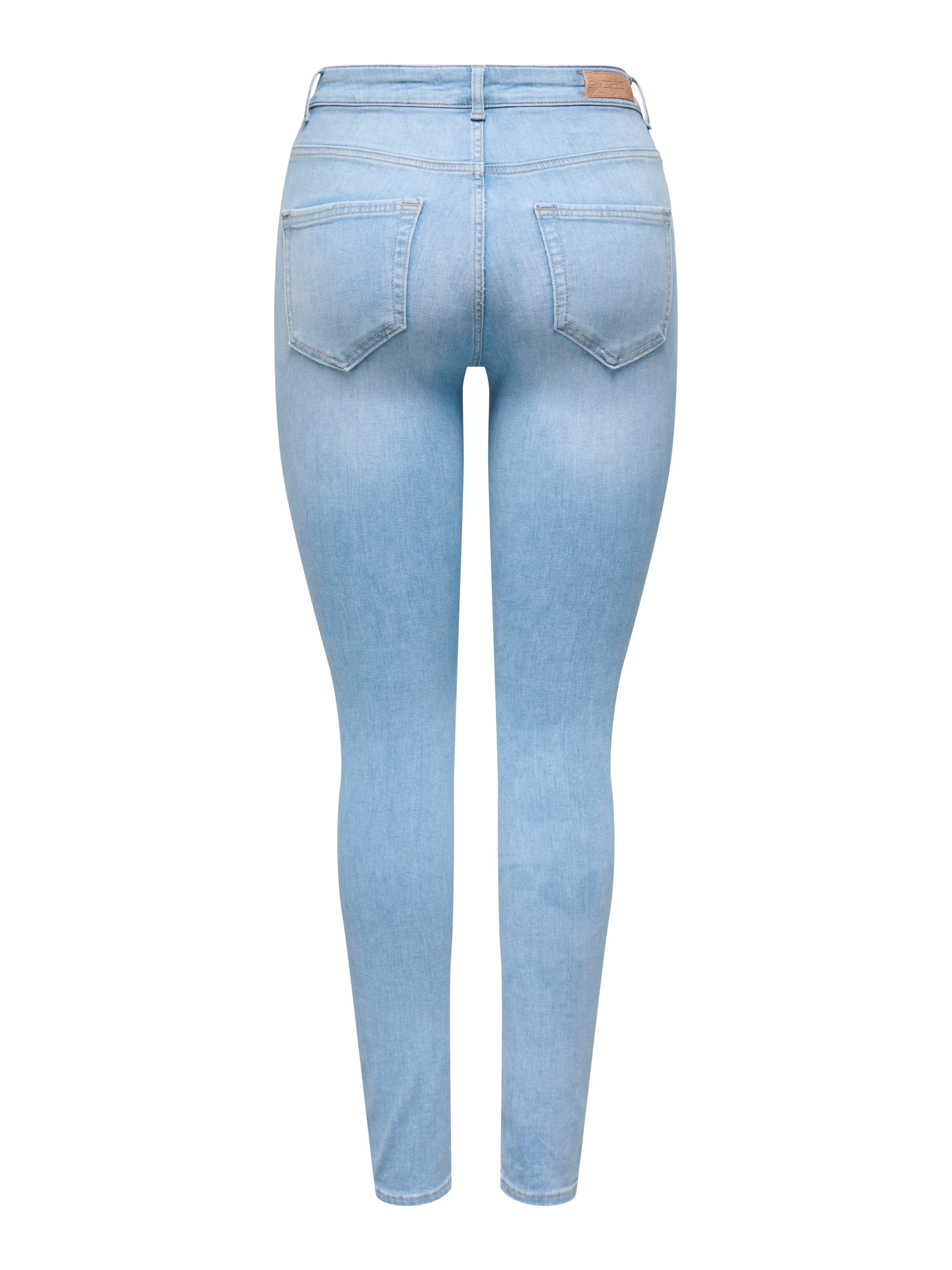 ONLY High-waist-Jeans ONLBLUSH HW SKINNY ANK DNM REA008 NOOS Bleach Wash für einen Faded-Look