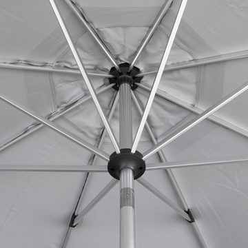 anndora-sonnenschirm Marktschirm aus stabilem Aluminium, Ampelschirm mit Kurbelmechanik, 3 Meter rund