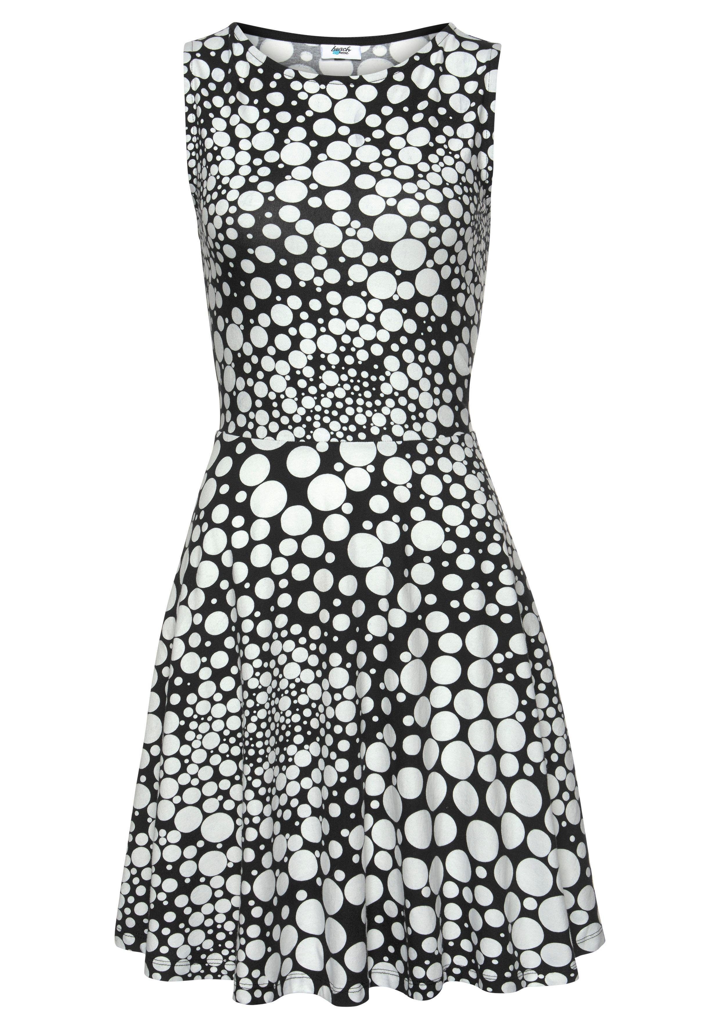 Beachtime Strandkleid mit Punktedruck, Sommerkleid aus elastischer Baumwoll günstig online kaufen