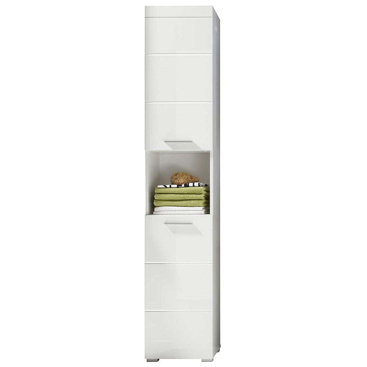 trendteam Badmöbel-Set, Badmöbel Unterschrank Spiegelschrank Hochschrank Kommode Hängeschrank
