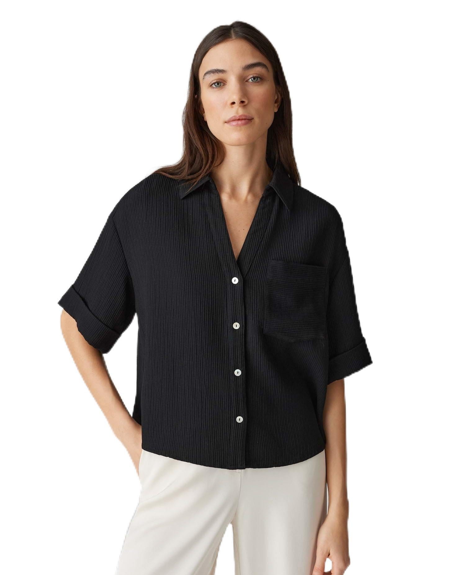OPUS Kurzarmbluse FESSIN Regular mit dekorativer günstig online kaufen