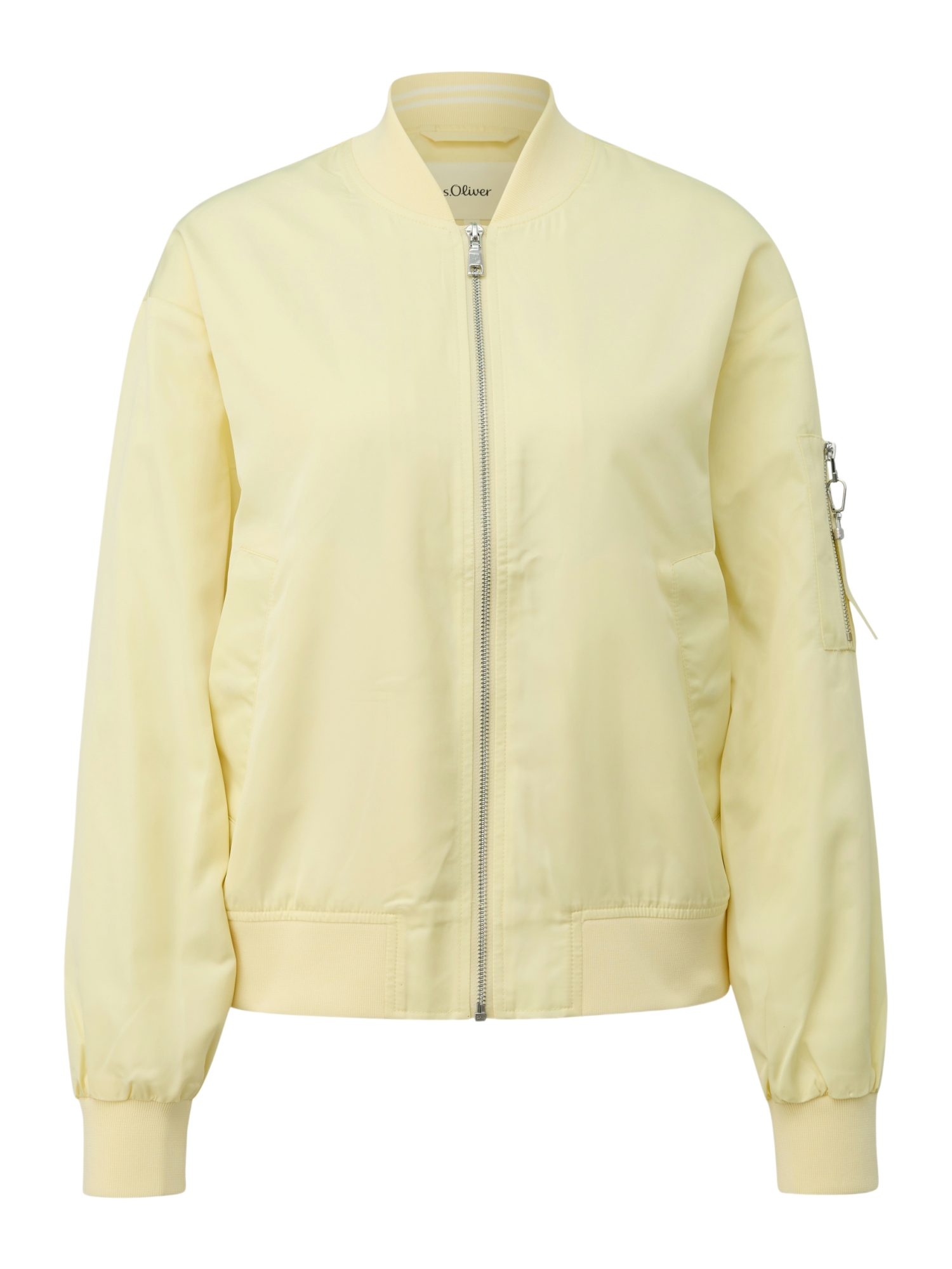 s.Oliver Wolljacke gelb,Casual,Polyester,Unifarben,Collegekragen,Lang,Relaxed Fit