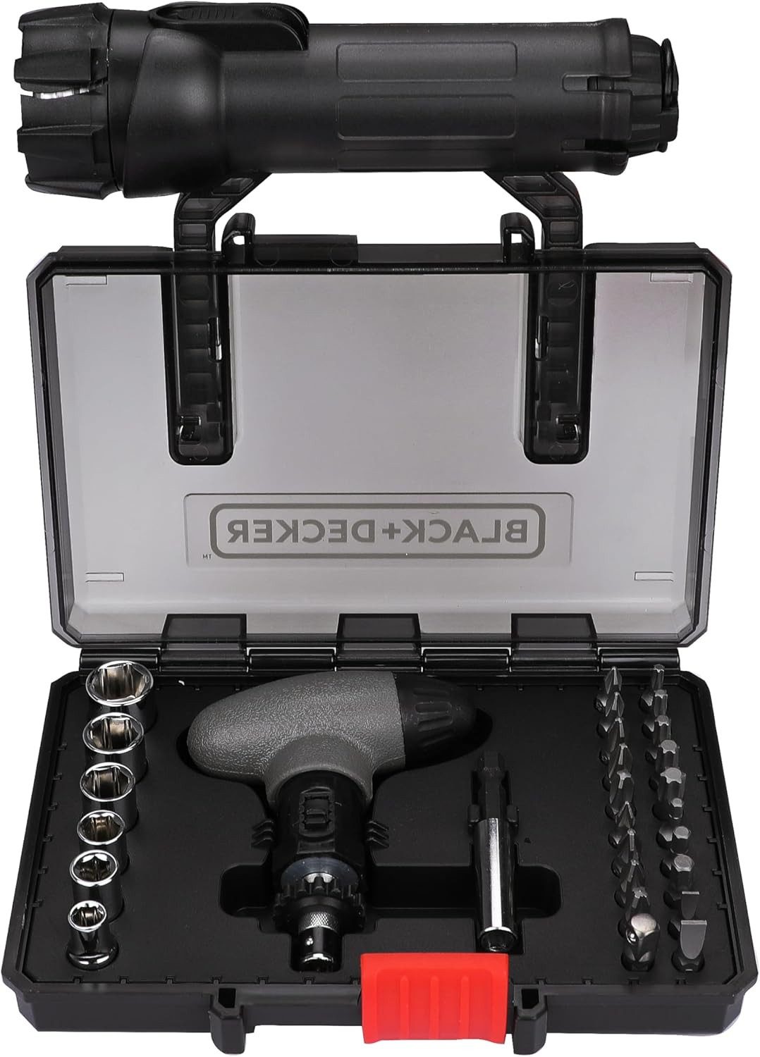 Black + Decker Bit-Set 30tlg. SOS-Bit-Set (mit Sicherheitsweste, LED-Taschenlampe), 1-St.