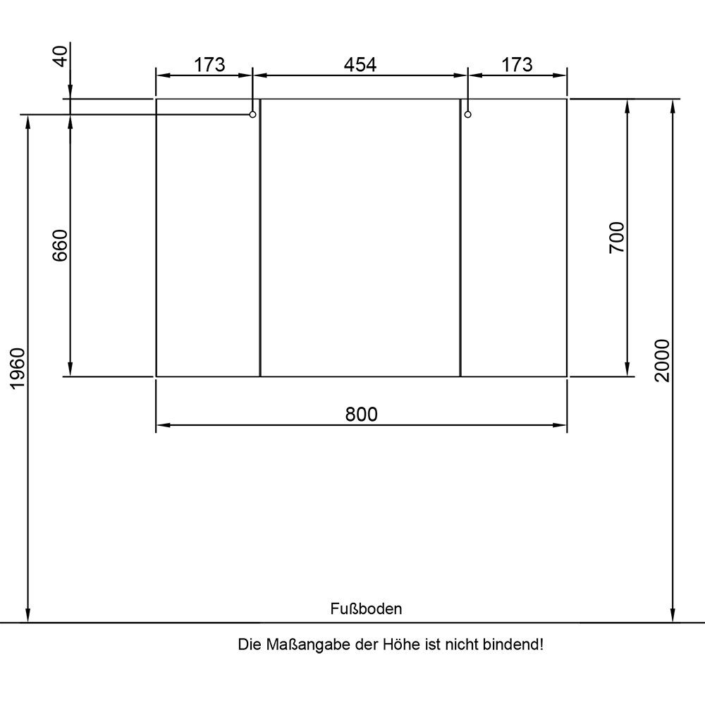 QENA-66 in B/H/T Quarzgrau Spiegelschrank breit, Touch, cm 80 Badezimmer, 80/70/16 cm Matt Lomadox