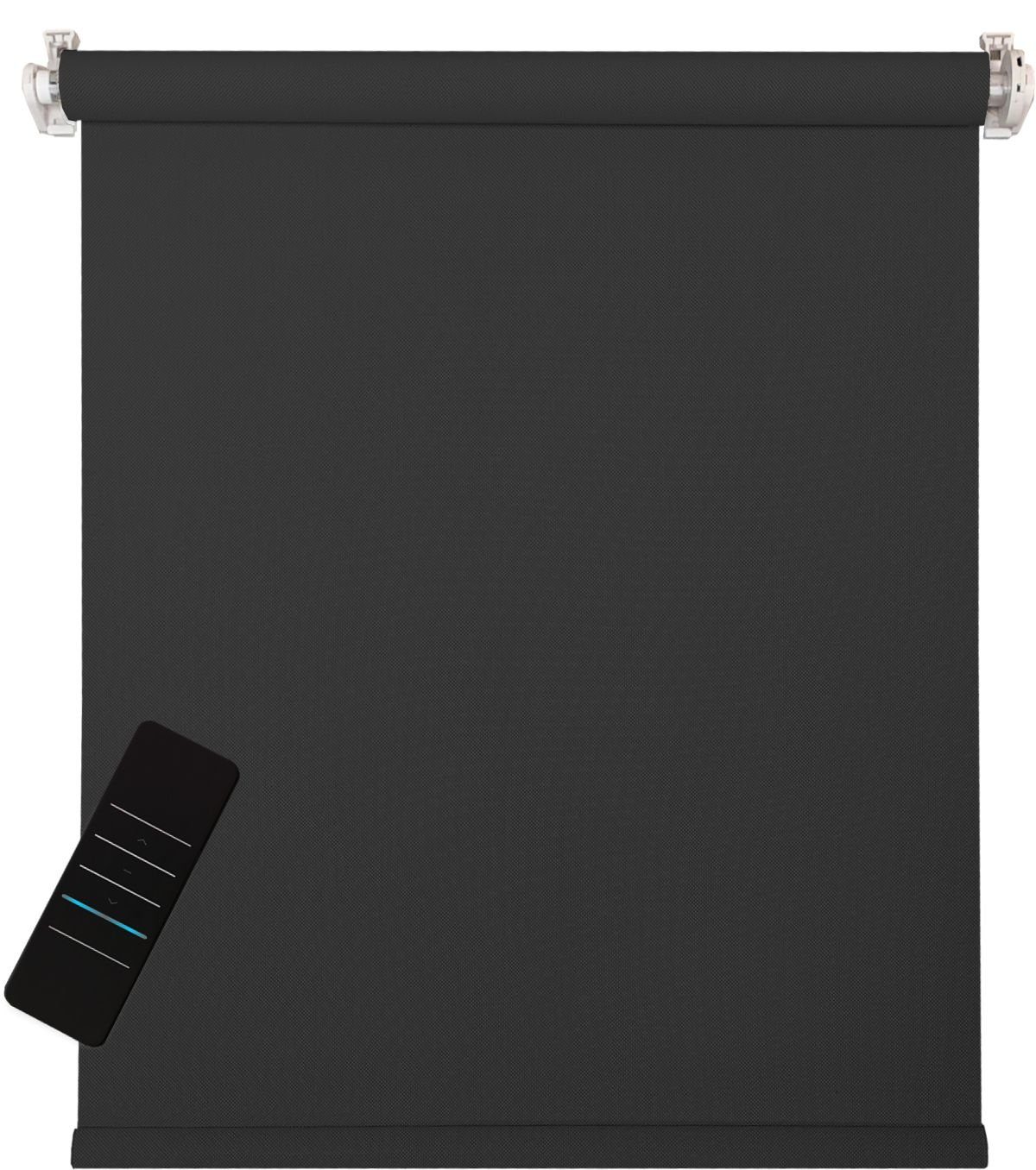 Elektrisches Rollo Verdunklungsrollo, inkl. Akku-Motor, schwarz, günstig online kaufen