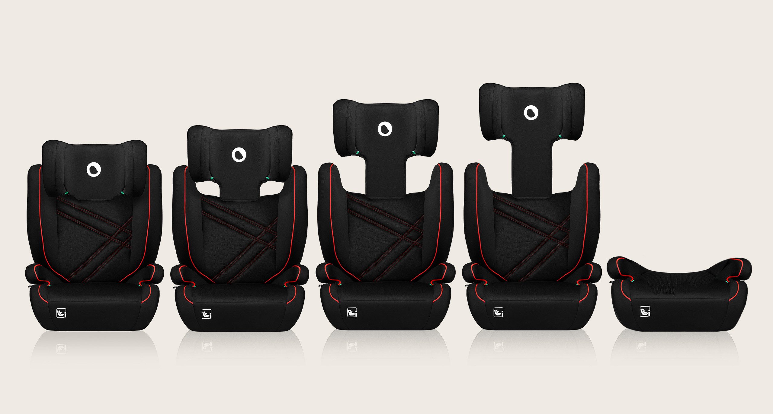 lionelo Autokindersitz HUGO I-SIZE, ab: ab 4 Jahre, bis: bis 12 Jahre, ab: 100,00 cm, bis: 150,00 cm, (Set), i-Size / ISOFIX oder Autogurte / 15-36kg