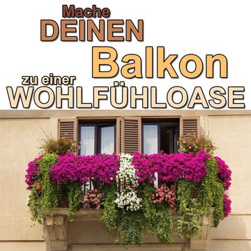 BigDean Blumenkastenhalter Blumenkastenhalterung 10 Stück Anthrazit für Balkon und Geländer