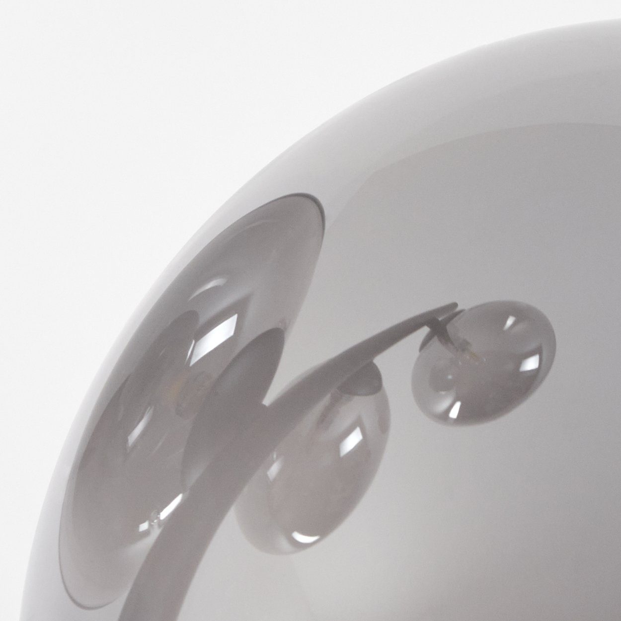 hofstein Stehlampe »Garaguso« moderne Stehlampe aus Metall/Glas in Schwarz/Rauchfarben, ohne Leuchtmittel, Bodenlampe mit Fußschalter, G9