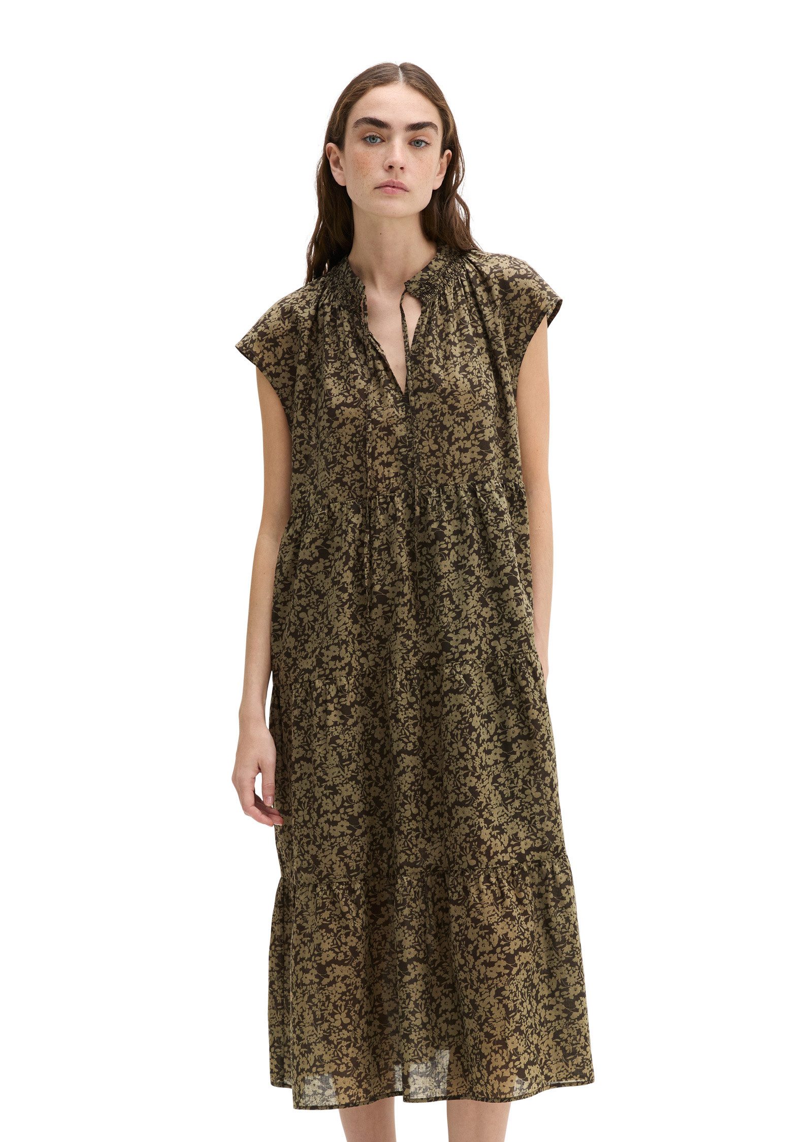 Marc O'Polo Midikleid aus weichem Baumwoll-Voile