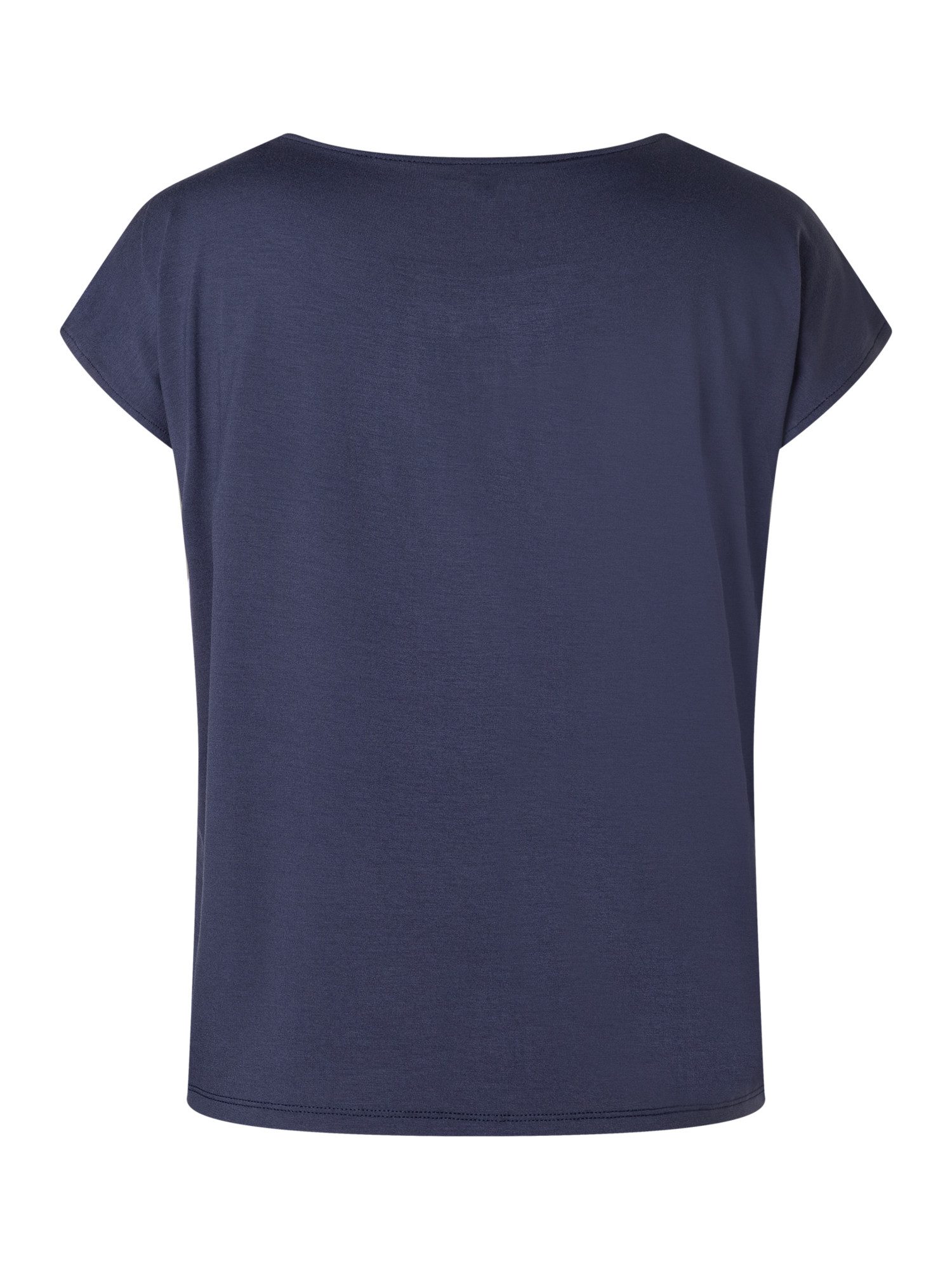 MORE&MORE Kurzarmshirt Blusenshirt Materialmix günstig online kaufen