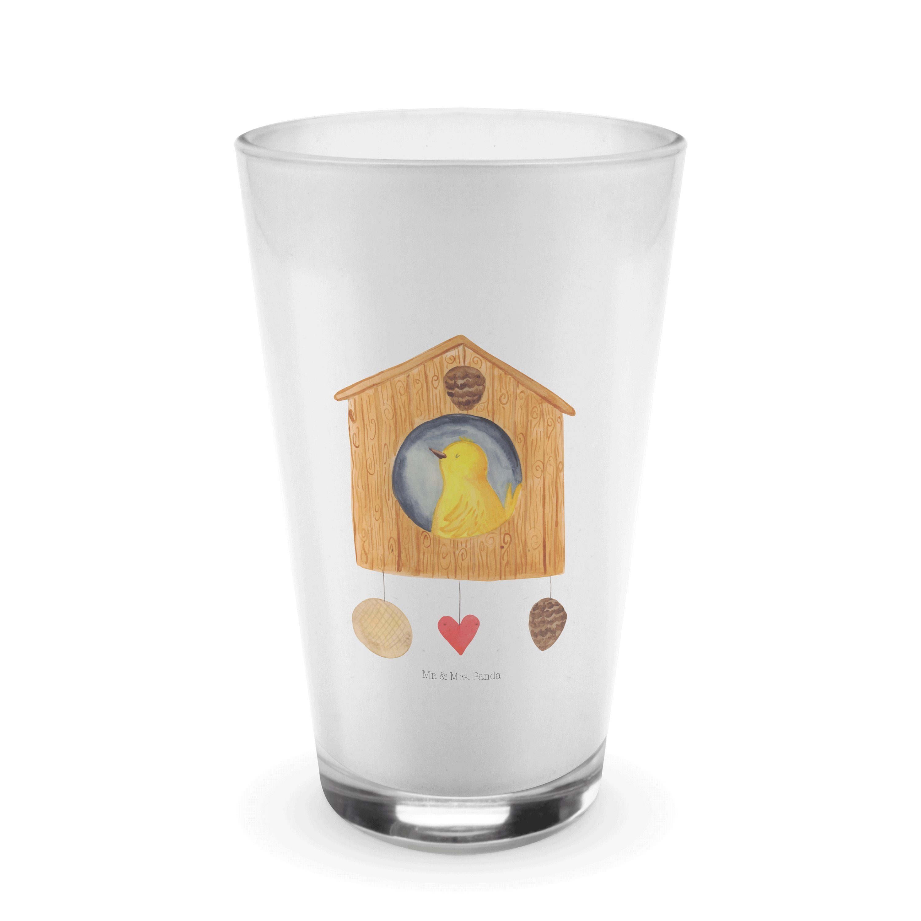 Glas Vogelhaus Home - Transparent - Geschenk, Tiere, Umzug, lustige Sprüch